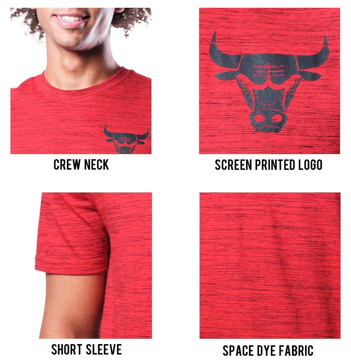 Ultra Game NBA Men's Space Dye Tee Shirt - Image 5