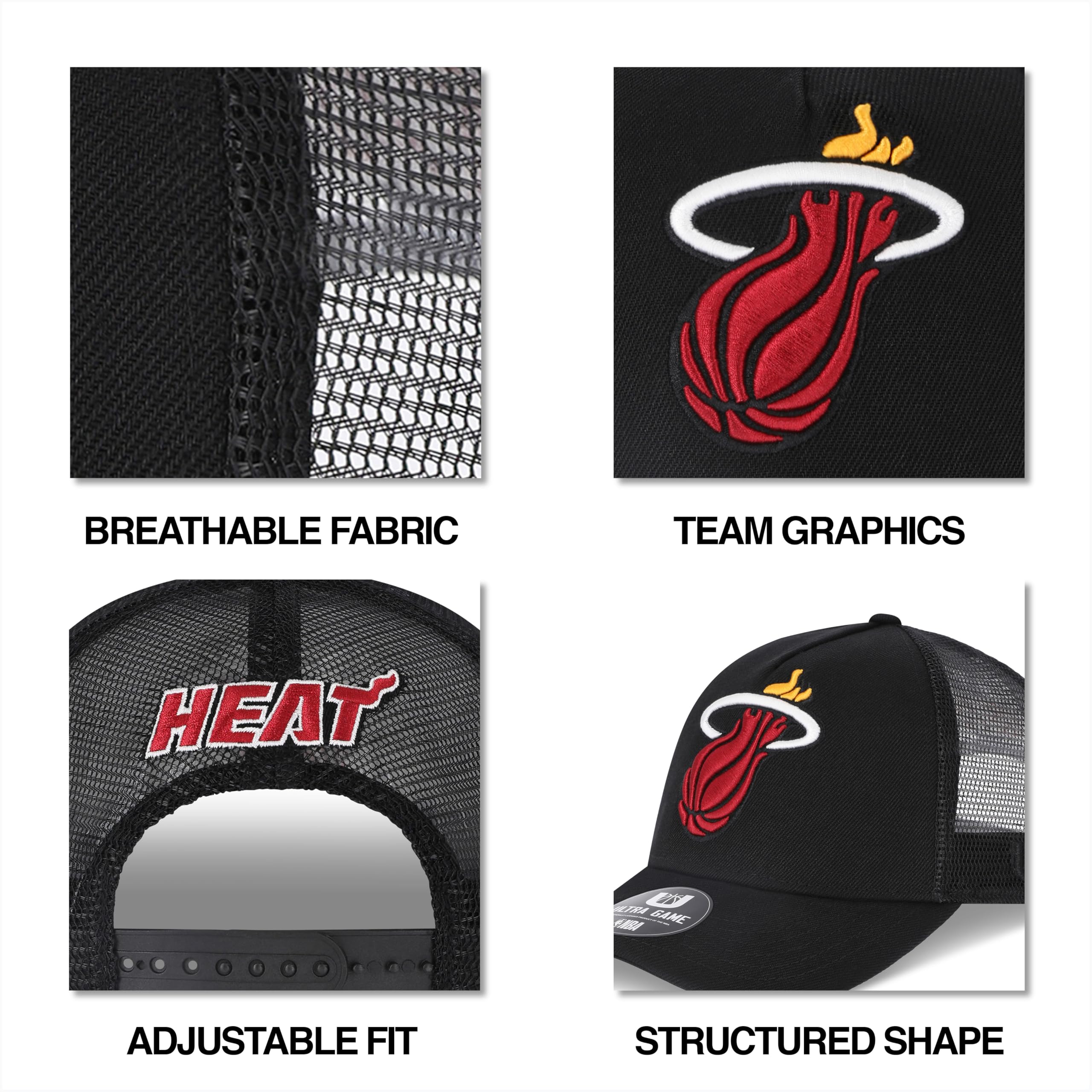 Ultra Game NBA Mens All Around the World Trucker Hat - Image 4
