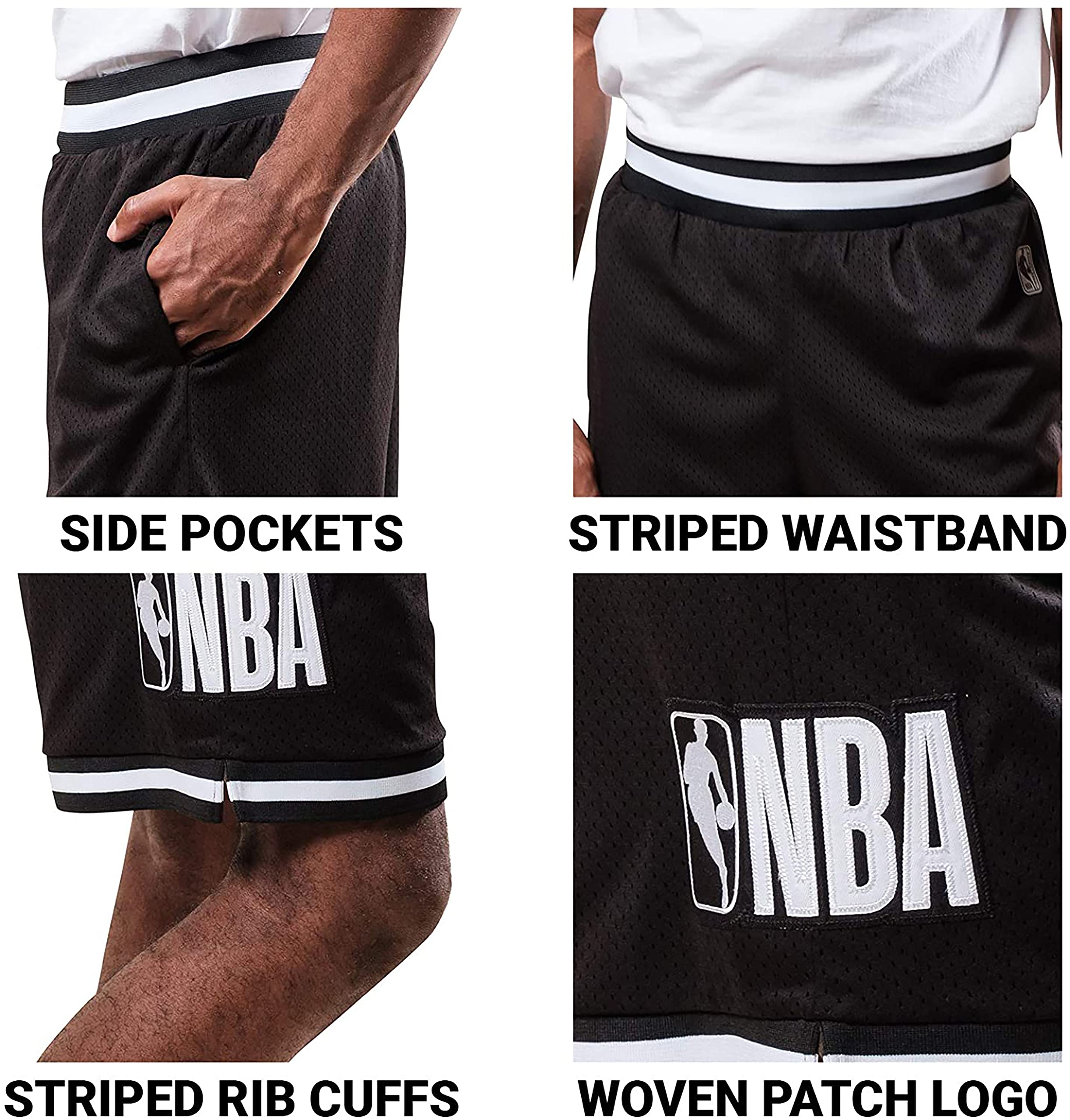 Ultra Game NBA mens Chrome Basketball Shorts - Image 6
