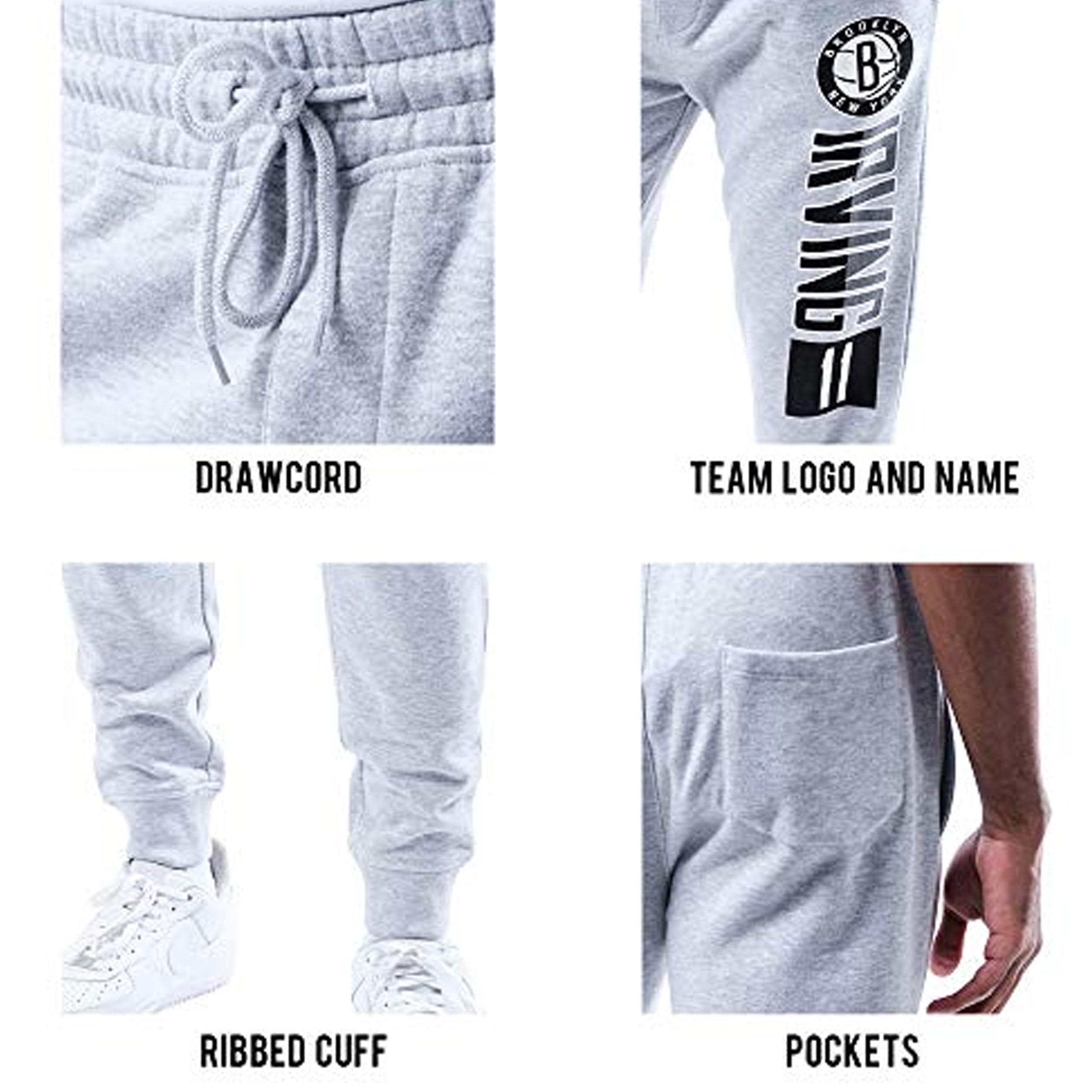 Ultra Game NBA Mens NBA Joggers Sweatpants for Men - Image 4