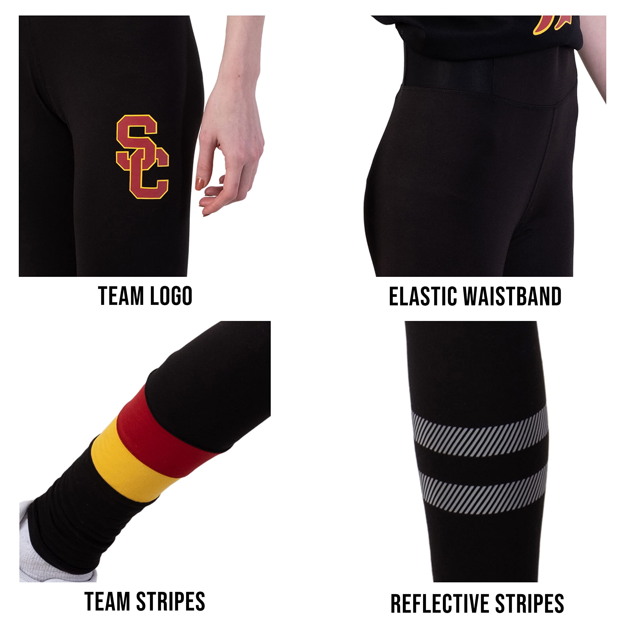 Ultra Game NCAA Womens NCAA Official Leggings Workout Pants - Image 4