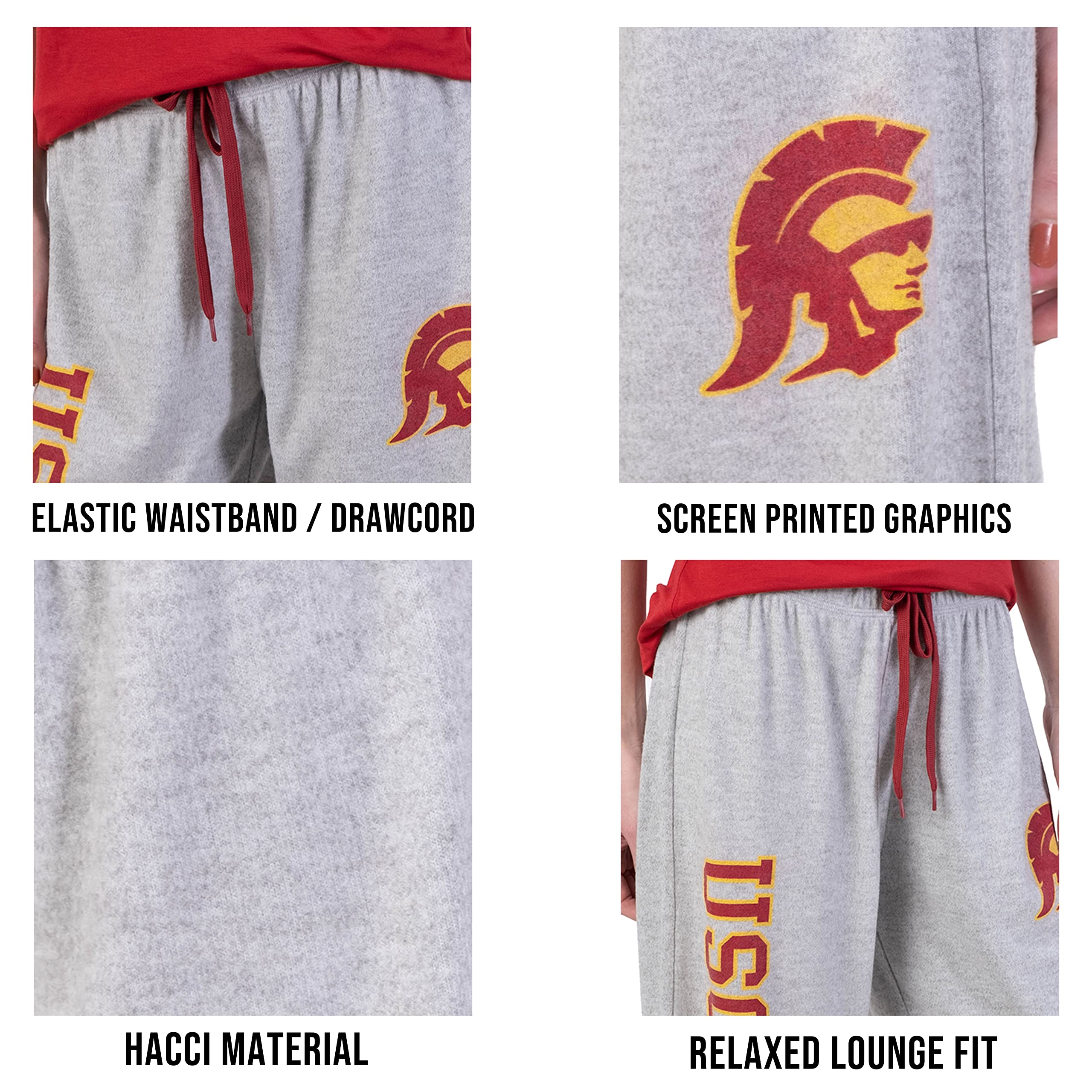 Ultra Game NCAA womens Ncaa Official Wosuper Soft Hacci Pajama Loungewear Pants - Image 5