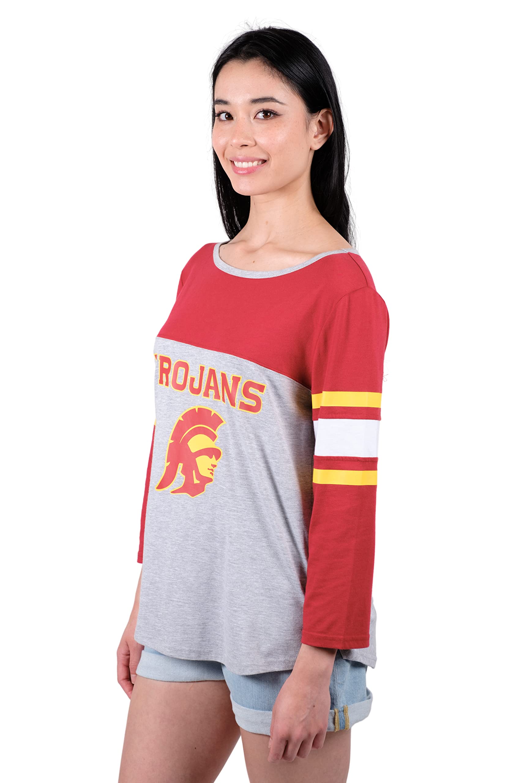 Ultra Game NCAA Womens NCAA Official Wot Raglan Baseball 3/4 Long Sleeve Tee Shirt - Image 3