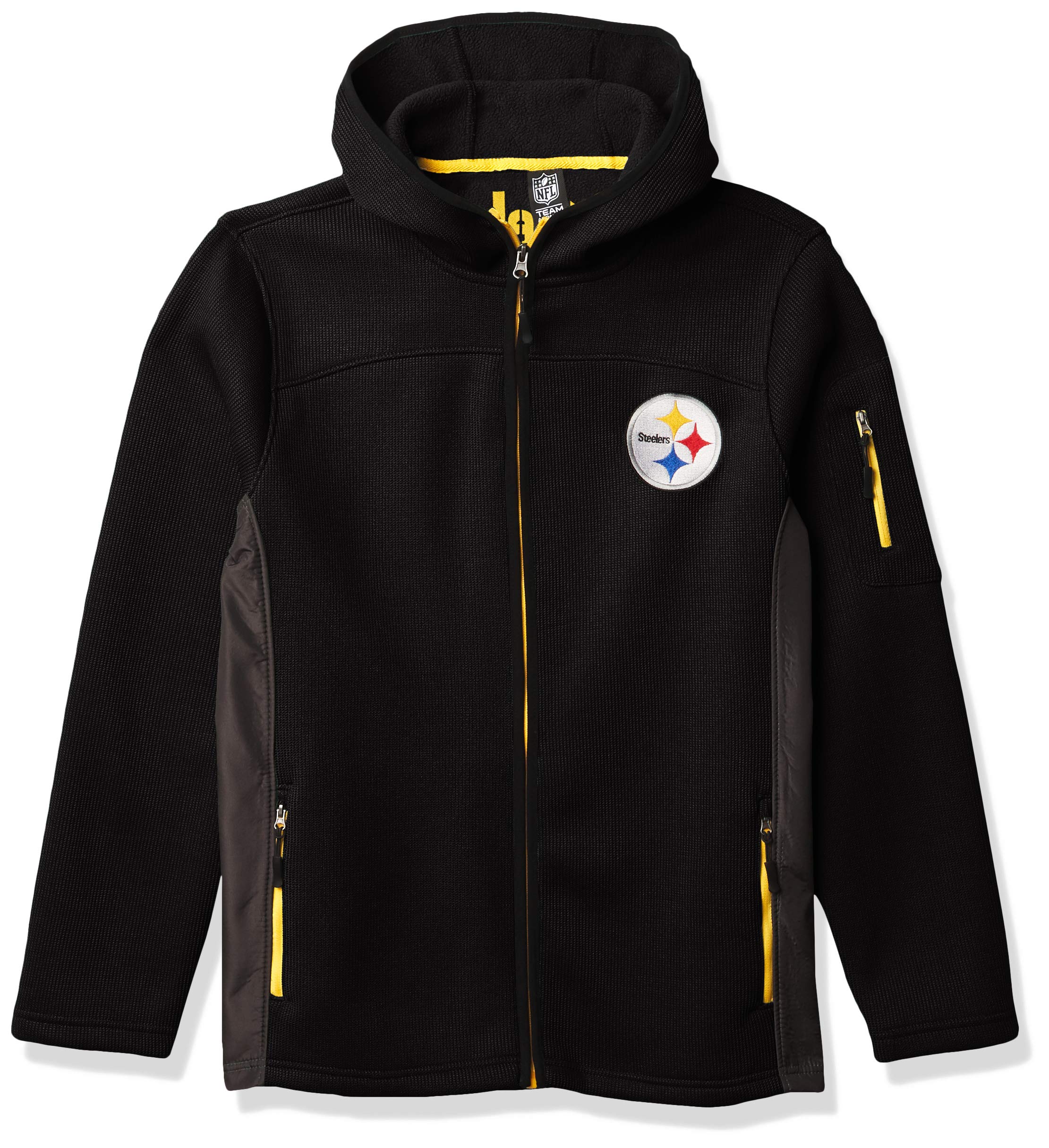 Ultra Game NFL Men's Extra Soft Fleece Full Zip Hooded Sweatshirt Jacket - Image 3
