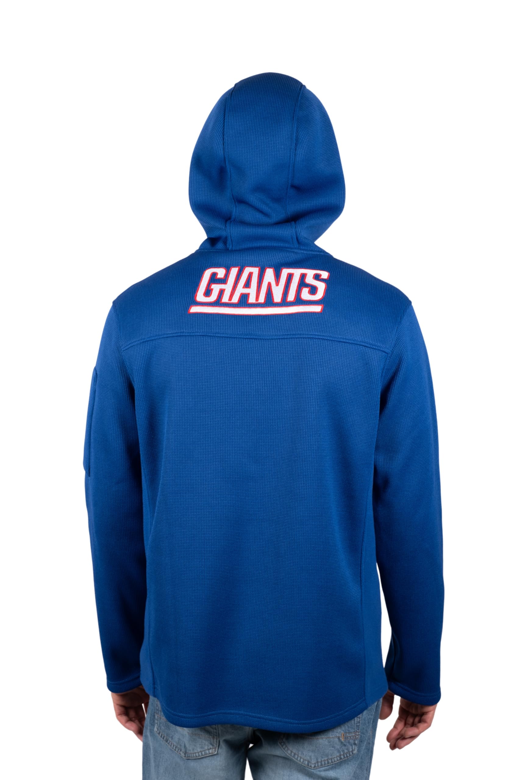 Ultra Game NFL Men's Extra Soft Fleece Full Zip Hooded Sweatshirt Jacket - Image 3