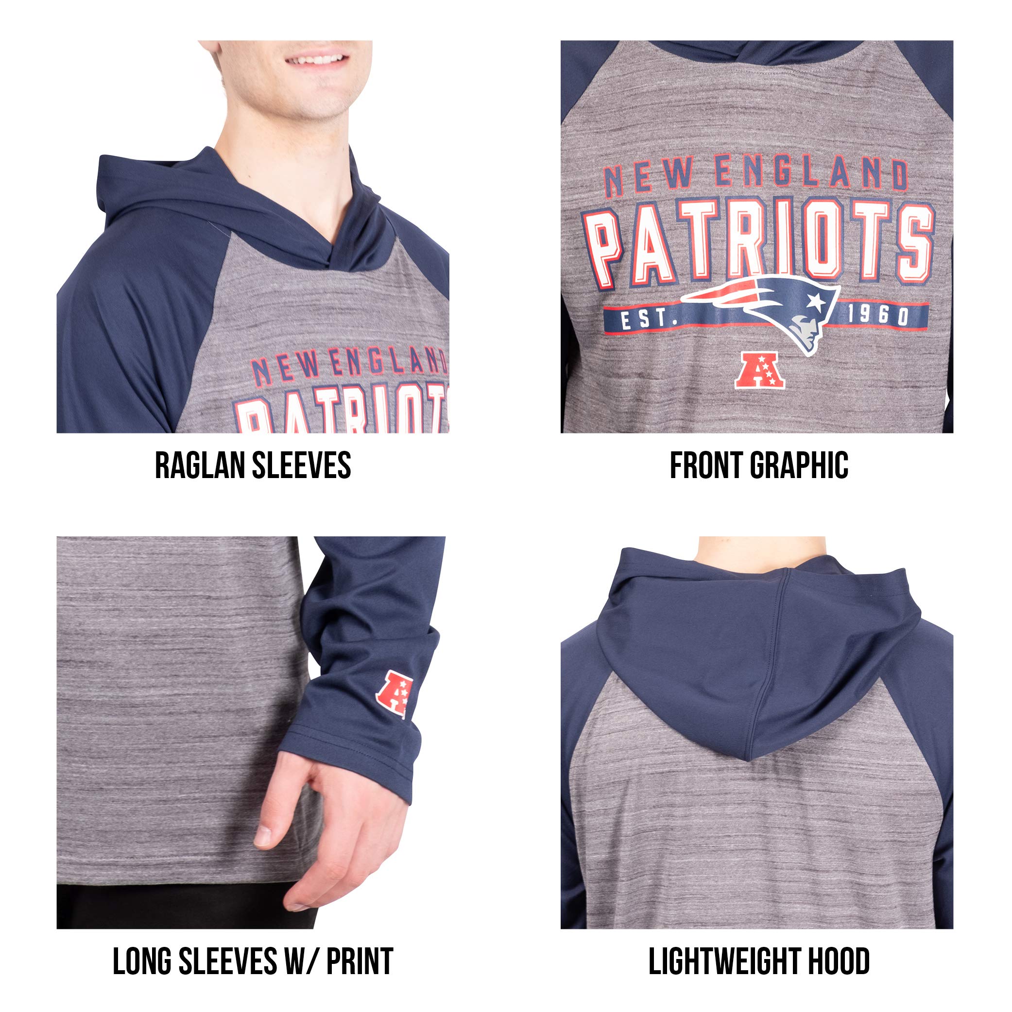 Ultra Game NFL Mens Lightweight Athletic Performance Hoodie Sweatshirt - Image 5