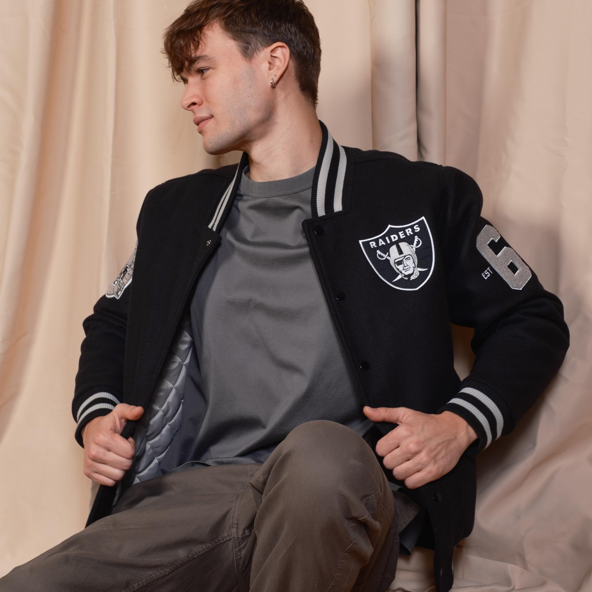 Ultra Game NFL mens Nfl Official Classic Varsity Coaches Jacket Coat - Image 4
