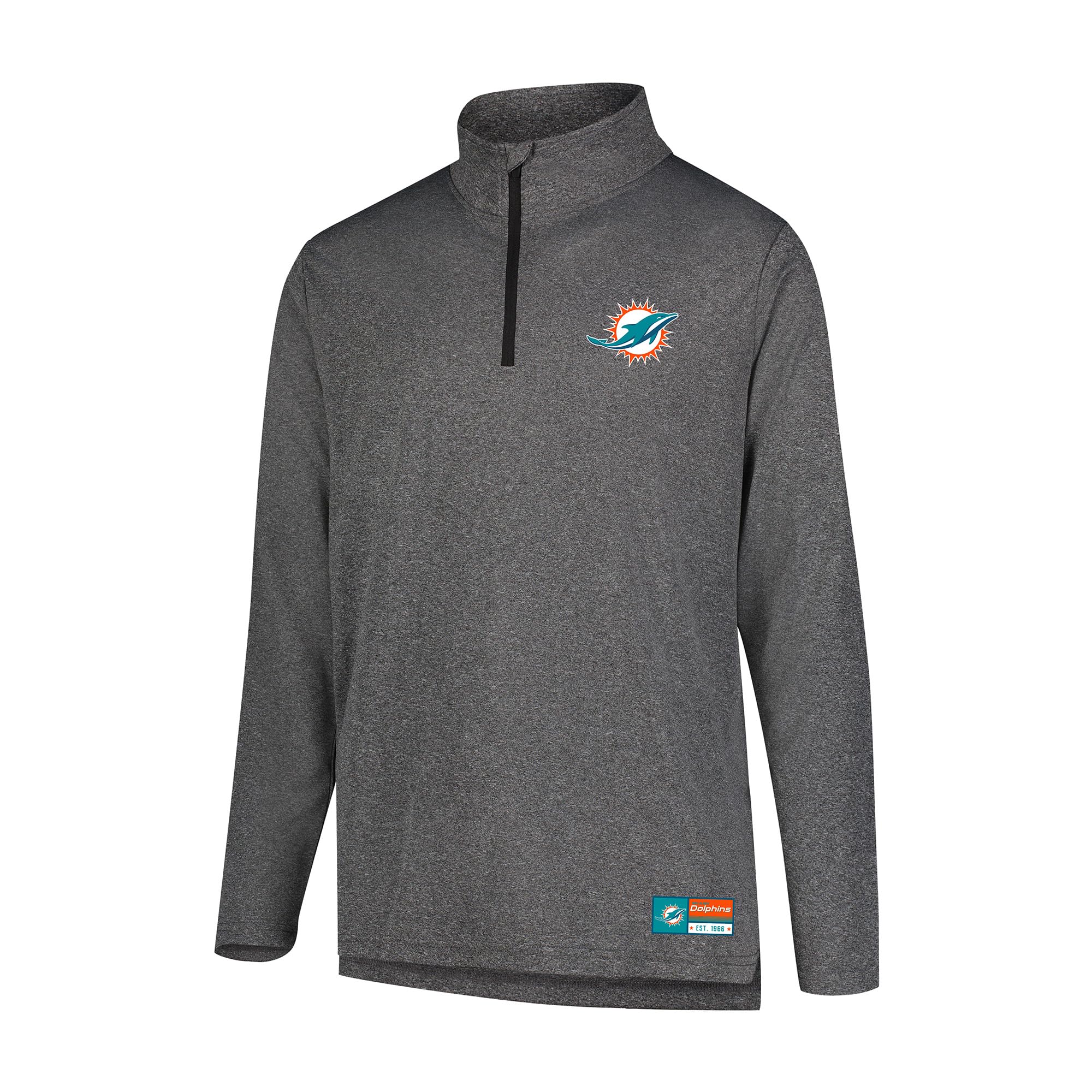 Ultra Game NFL Official Adults Super Soft Quarter Zip Long Sleeve T-Shirt - Image 2
