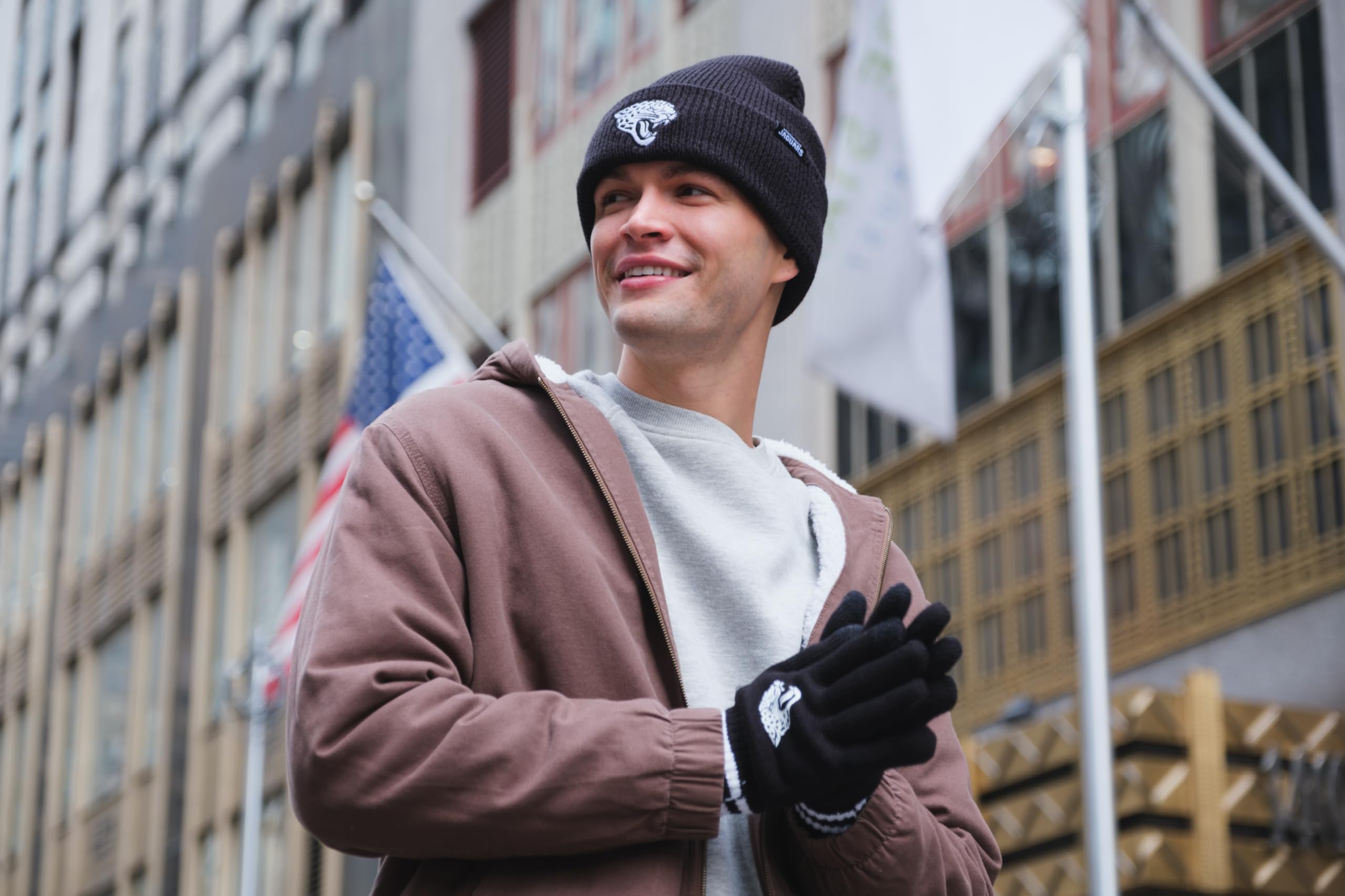 Ultra Game NFL unisex-adult Super Soft Marled Winter Beanie Knit Hat With Extra Warm Touch Screen Gloves - Image 5
