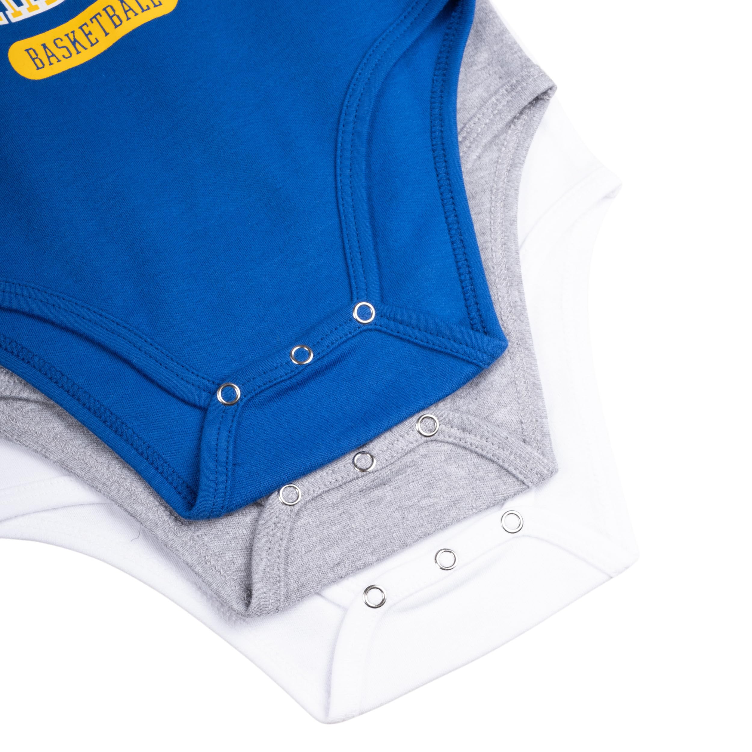 Ultra Game unisex-baby Nba Official Super Soft Cotton 3 Pack Baby Creeper Bodysuit - Image 3