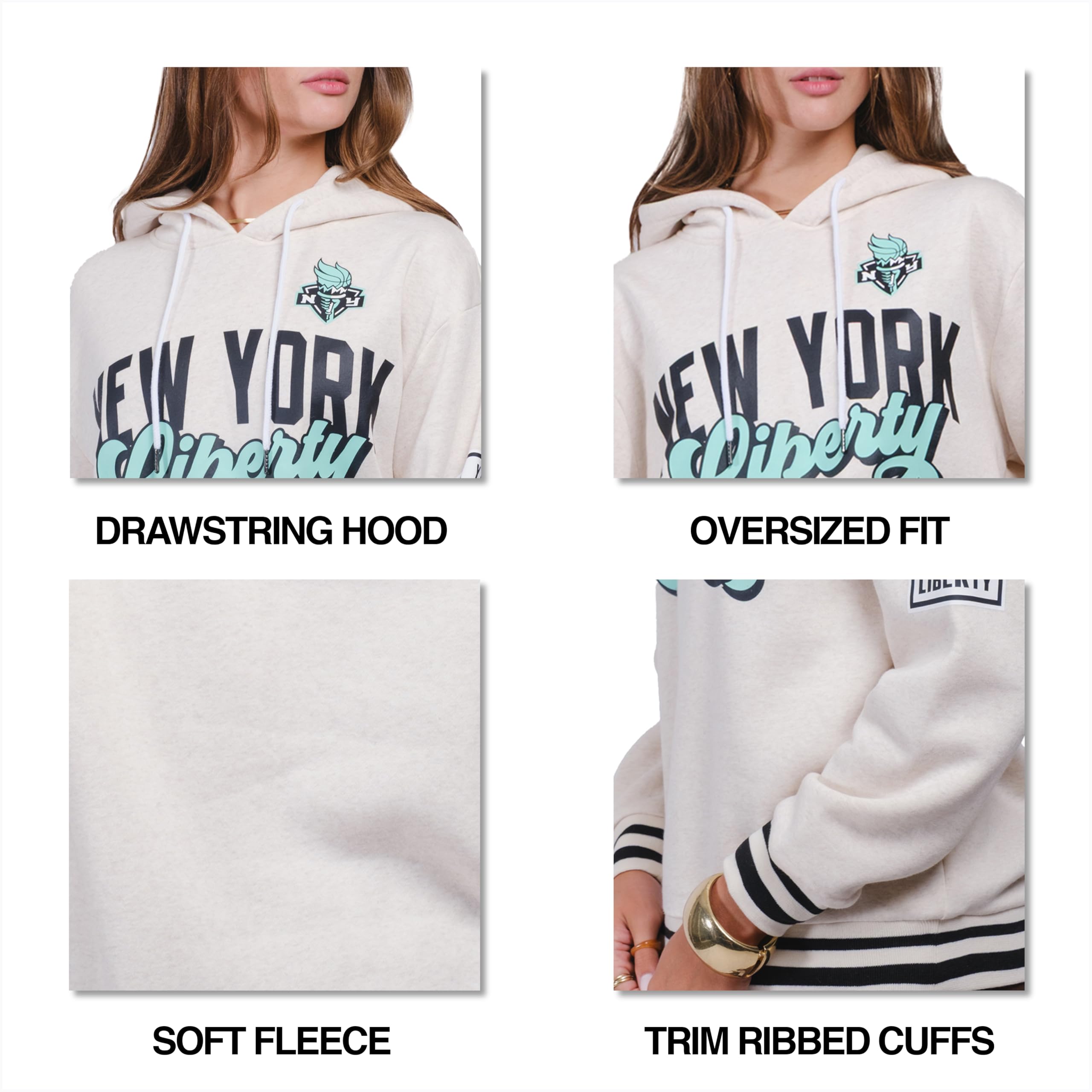 Ultra Game WNBA unisex-adult Wnba Official Super Soft Kaleido Hoodie Sweatshirt - Image 5