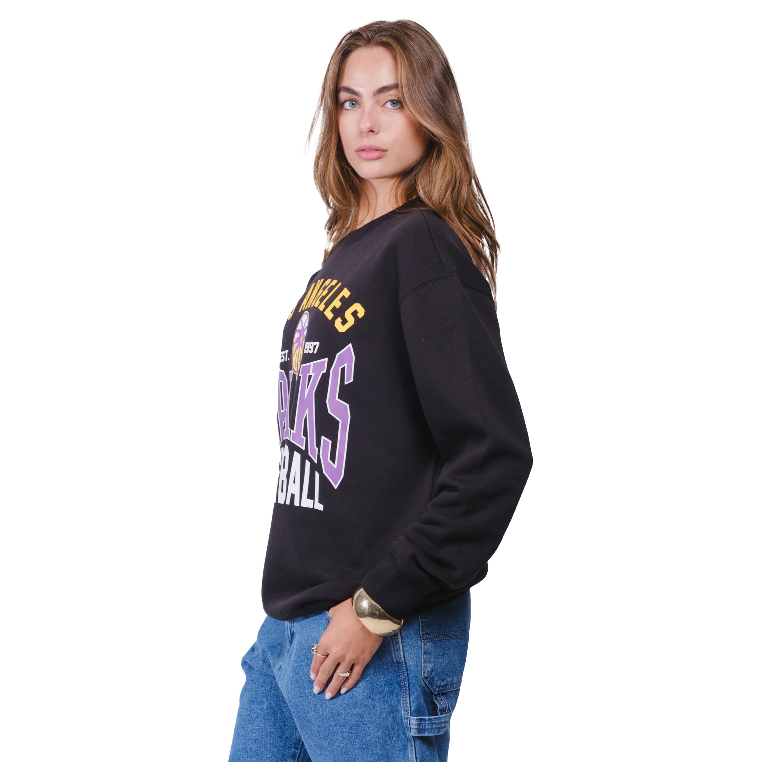 Ultra Game WNBA Unisex-Adult WNBA Official Super Soft Oversized Crewneck Sweatshirt - Image 3