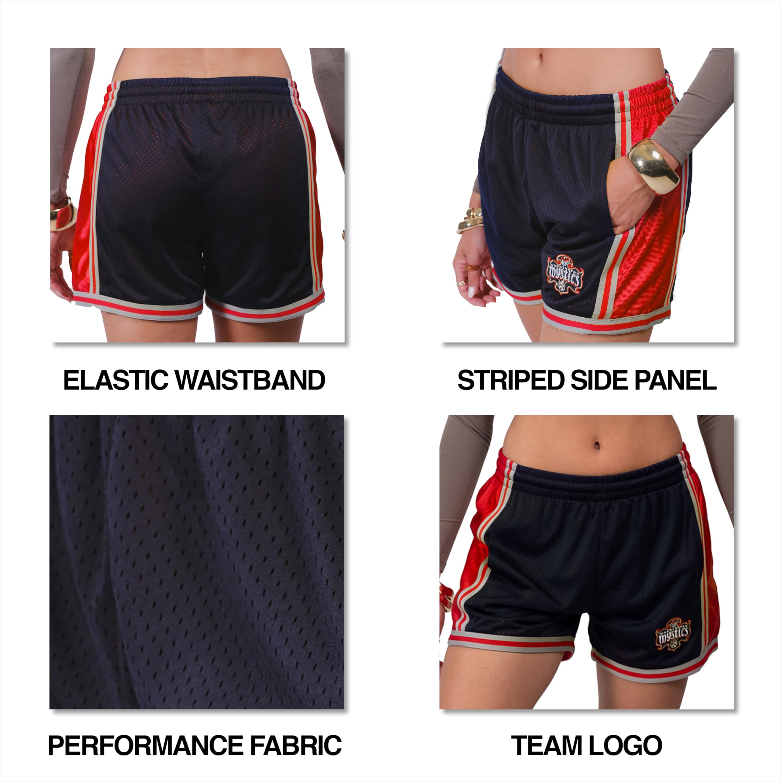 Ultra Game WNBA Unisex-Adult WNBA Official Teamplayer Basketball Shorts - Image 5