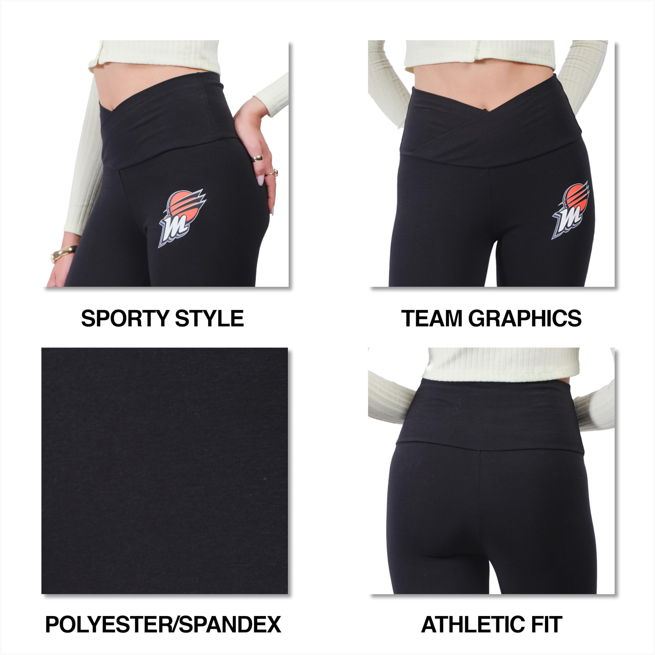 Ultra Game WNBA Womens WNBA Official Super Soft Leggings Workout Yoga Pants - Image 5