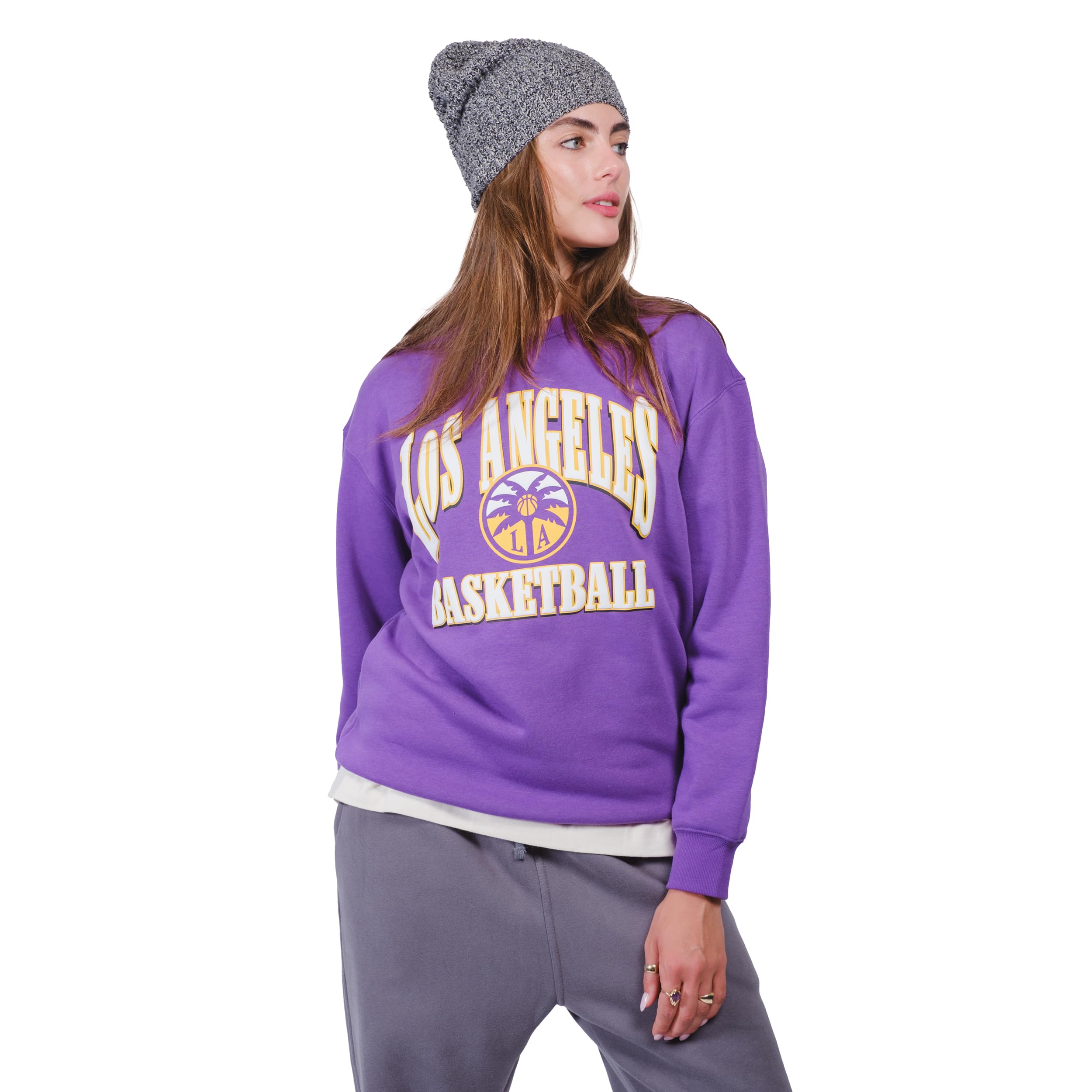 Ultra Game WNBA womens Wnba Official Super Soft Oversized Crew Sweatshirt