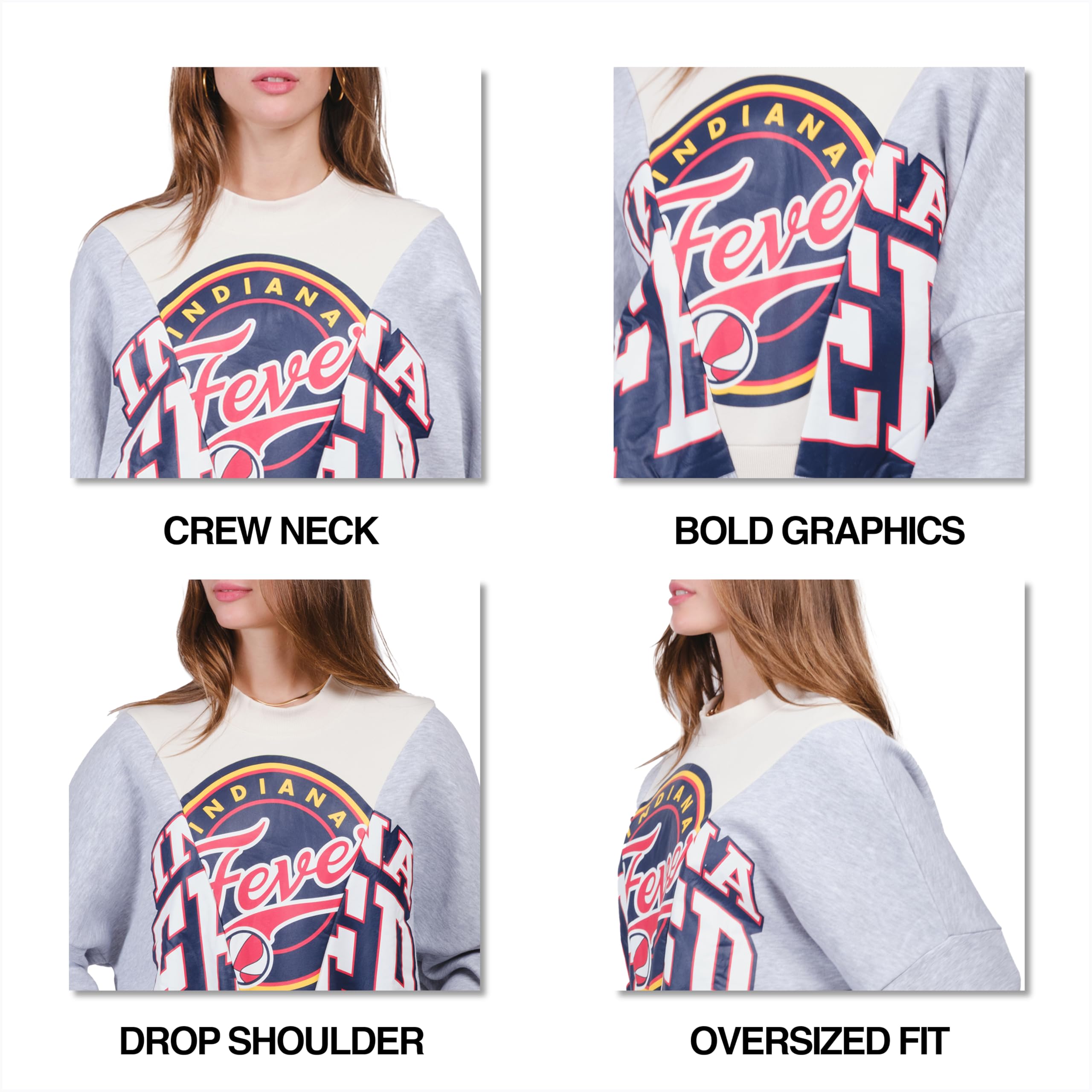 Ultra Game WNBA womens Wnba Official Super Soft Showtime Crew Sweatshirt - Image 4