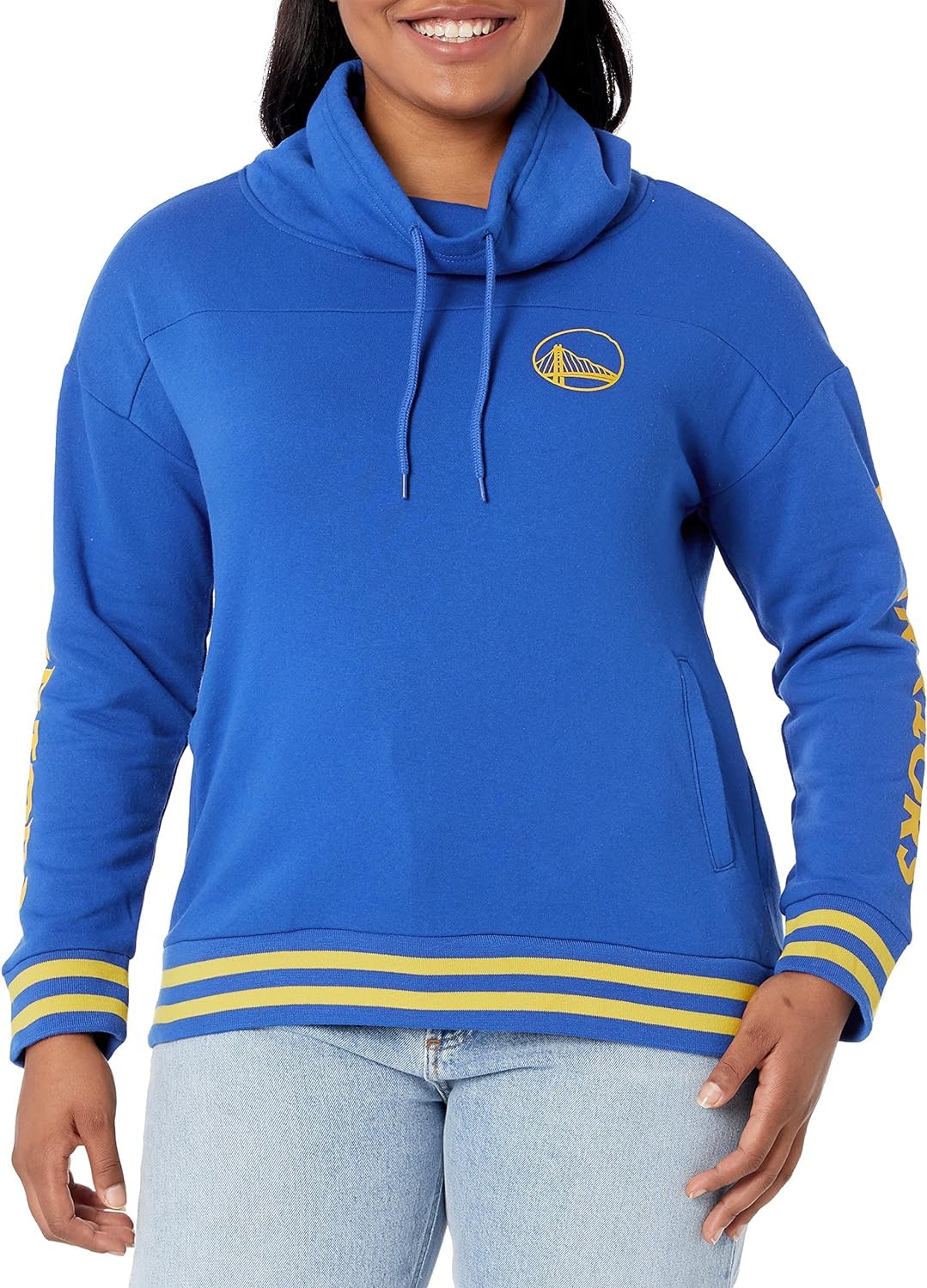 Ultra Game Women's NBA Official Fleece Hoodie Pullover Sweatshirt Funnel Neck