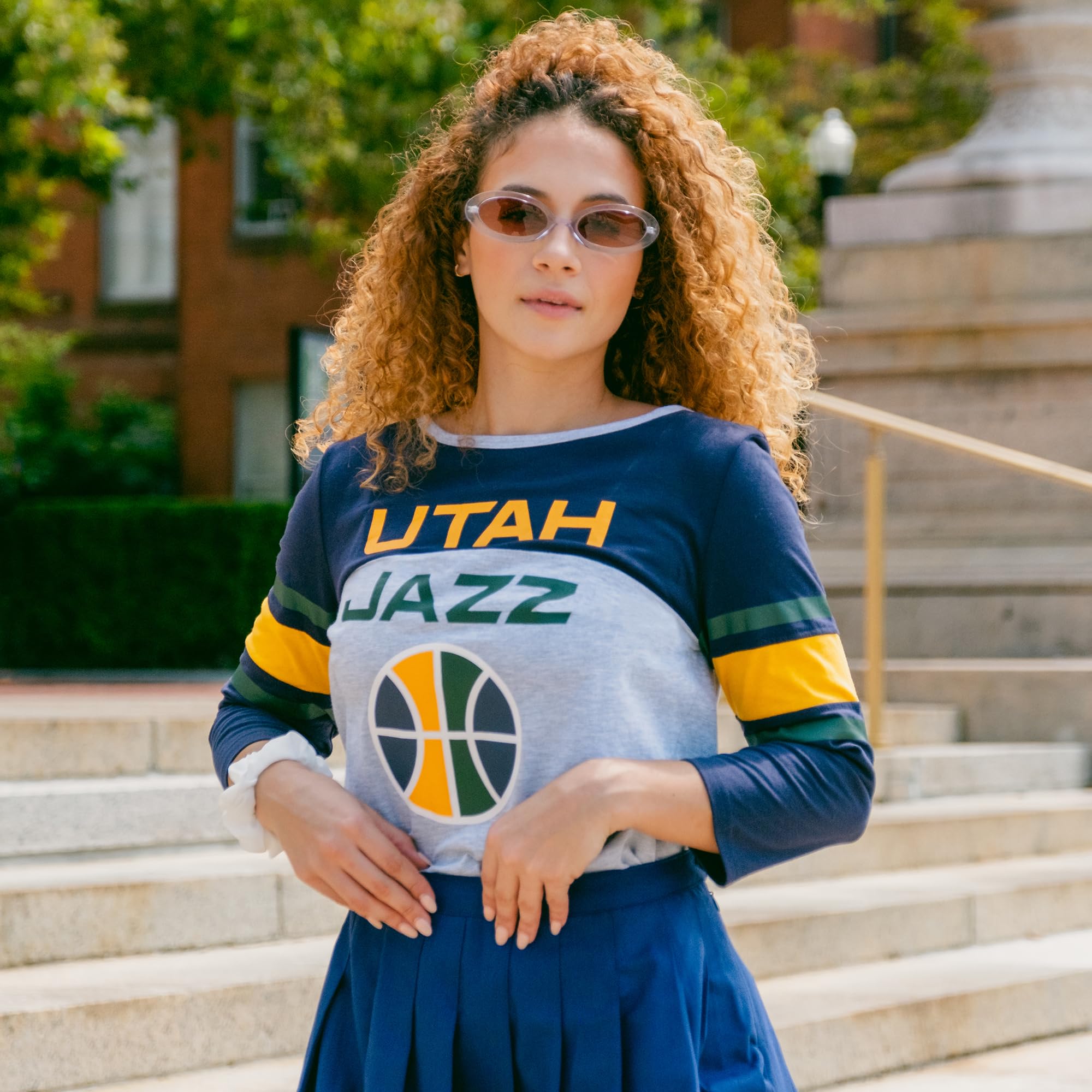 Ultra Game Women's NBA Official Standard T Raglan Baseball 3/4 Long Sleeve Tee Shirt - Image 4