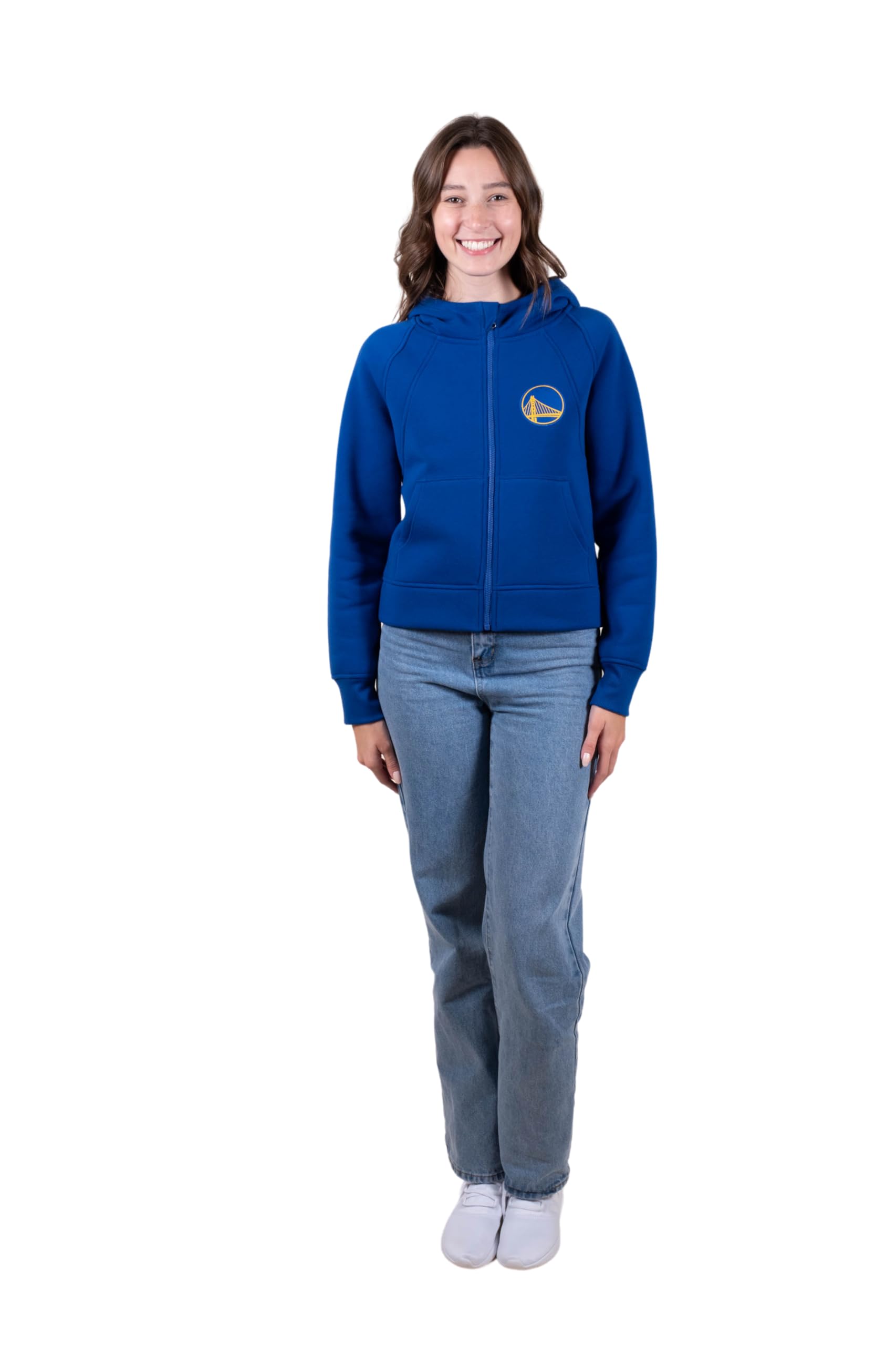 Ultra Game Women's NBA Official Super Soft Crop Top Full Zip Jacket Hoodie - Image 2
