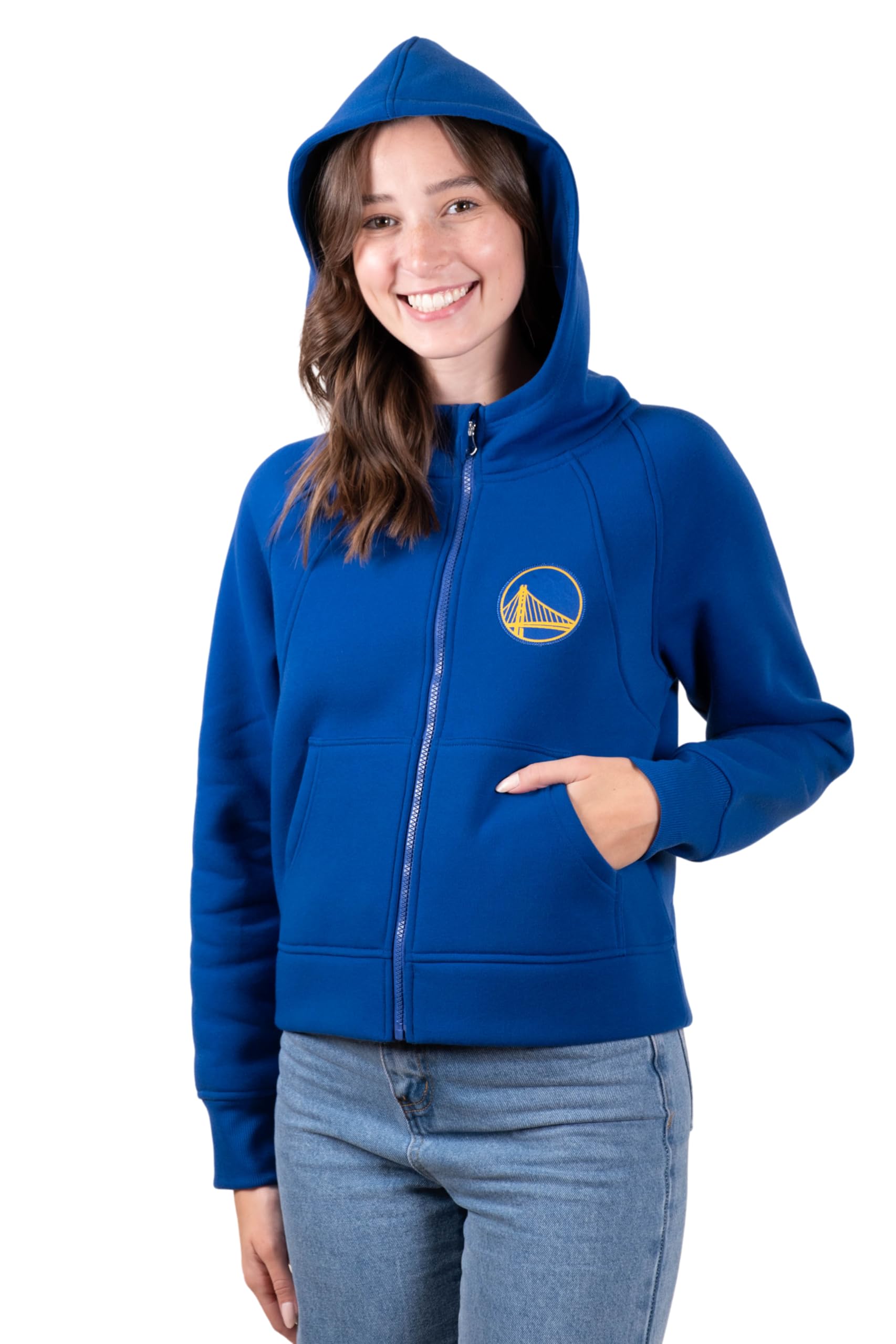 Ultra Game Women's NBA Official Super Soft Crop Top Full Zip Jacket Hoodie - Image 4