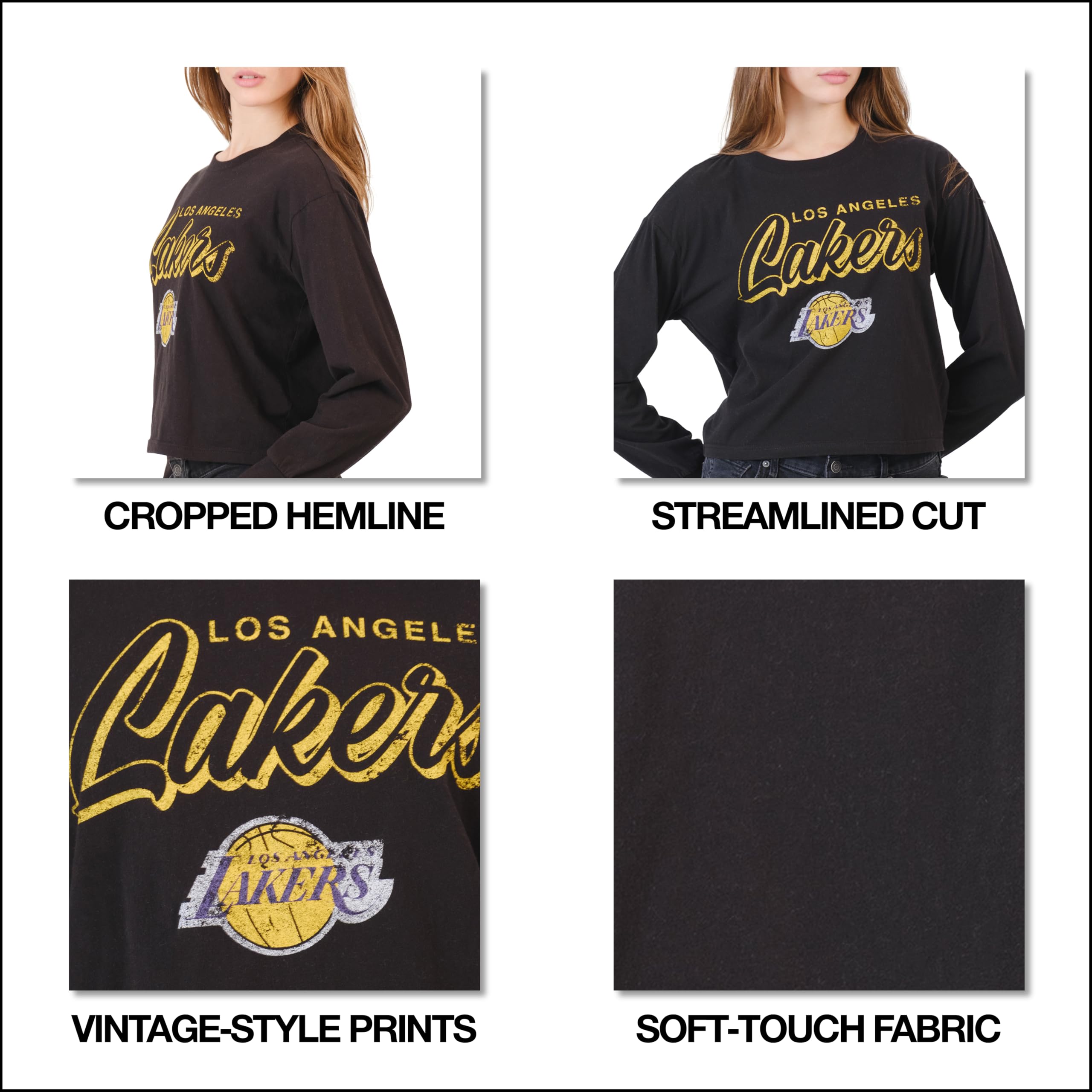 Ultra Game Women's NBA Official Super Soft Crop Top Shirt - Image 5