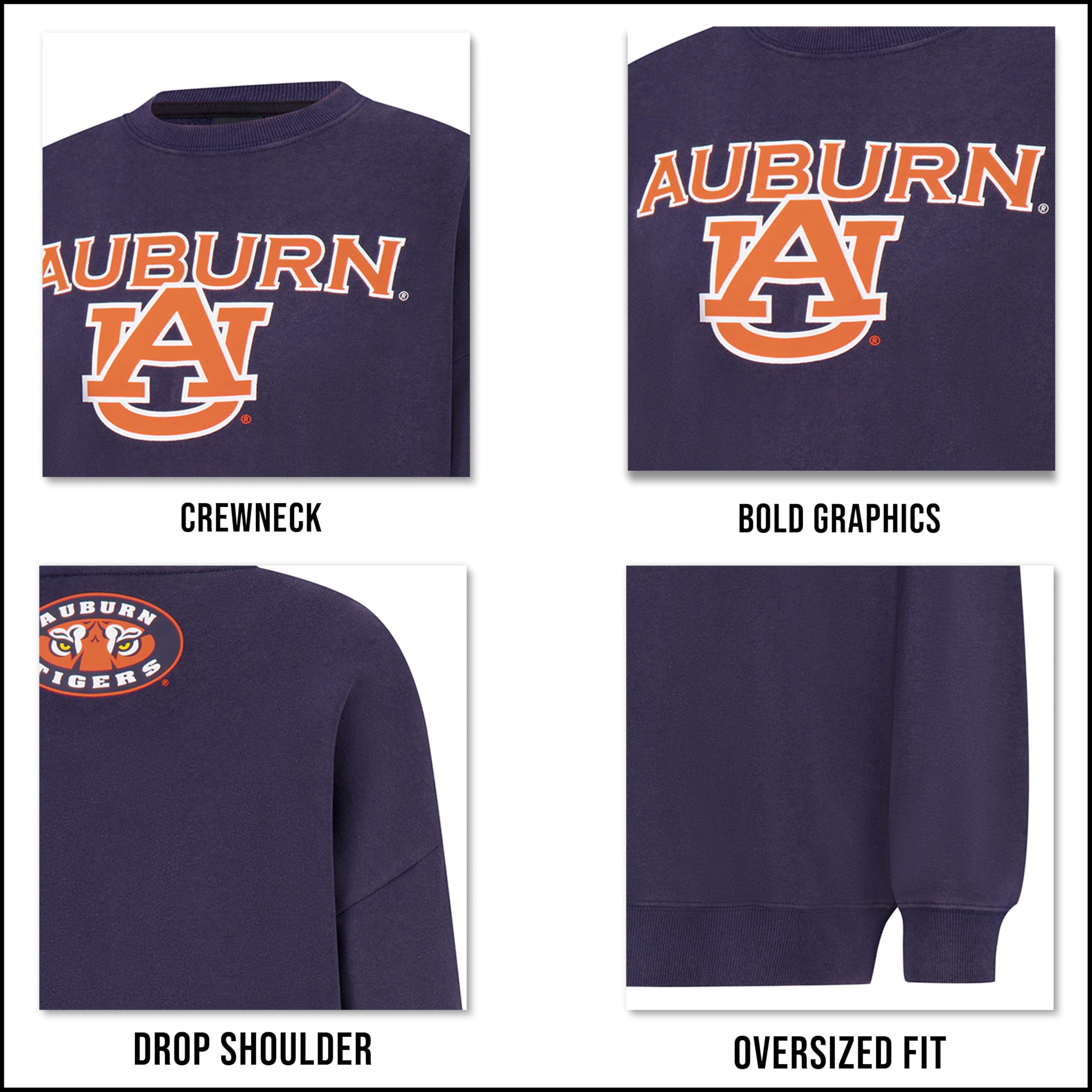 Ultra Game Women's NCAA Official Super Soft Oversized Pullover Sweatshirt - Image 4
