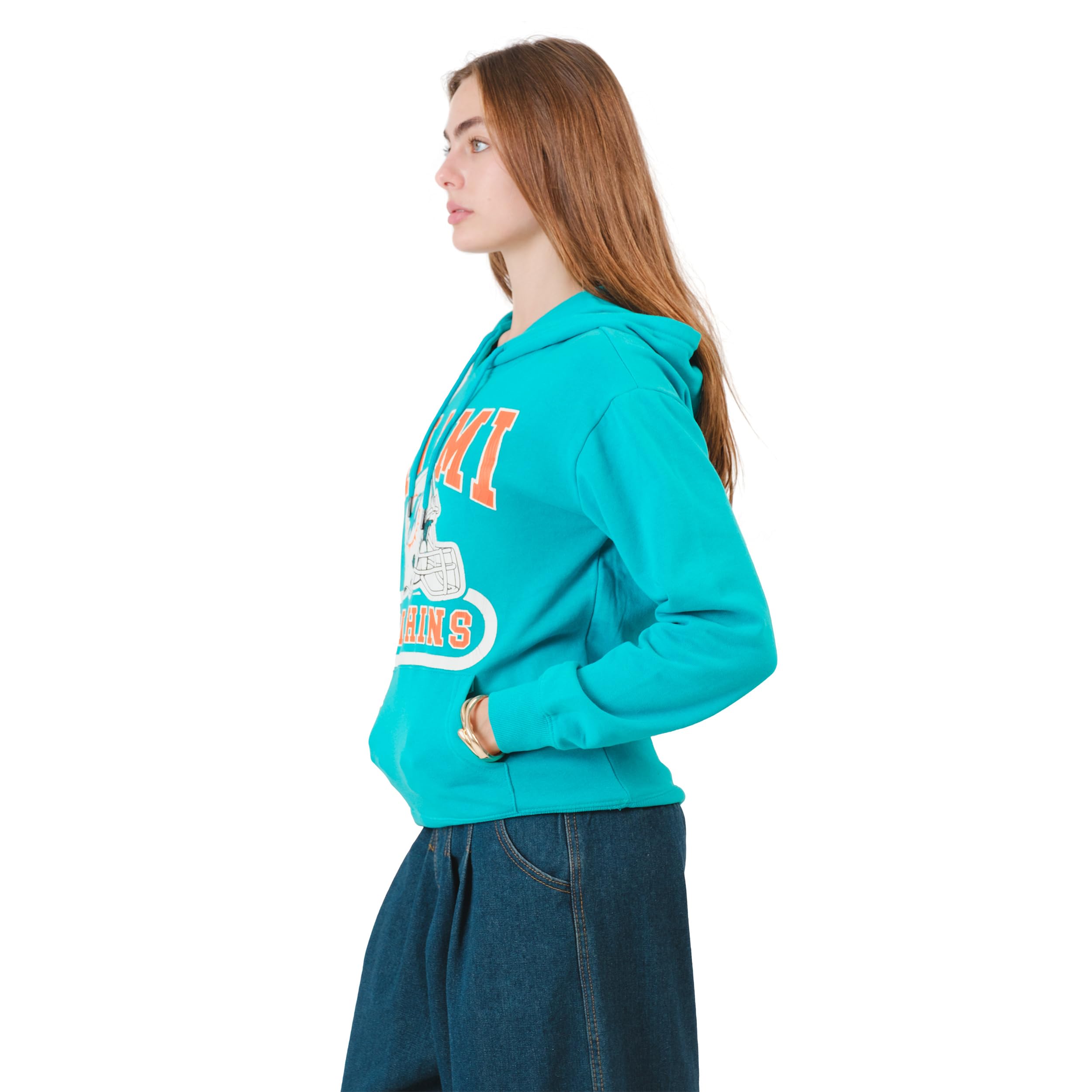 Ultra Game Women's NFL Official Distressed Graphic Super Soft Hoodie Pullover Sweatshirt - Image 3