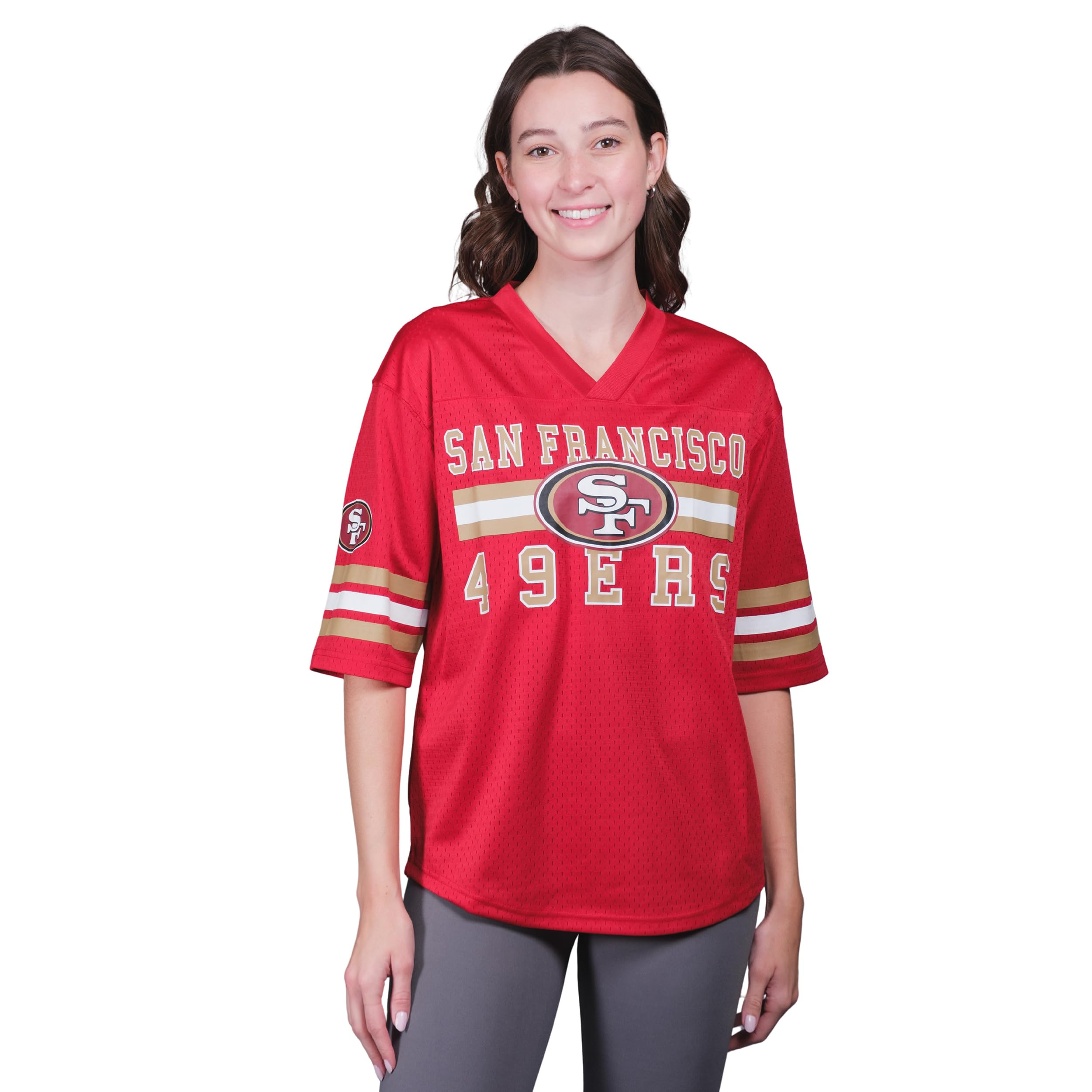 Ultra Game Women's NFL Official Soft Mesh Vintage Gameday Shirt