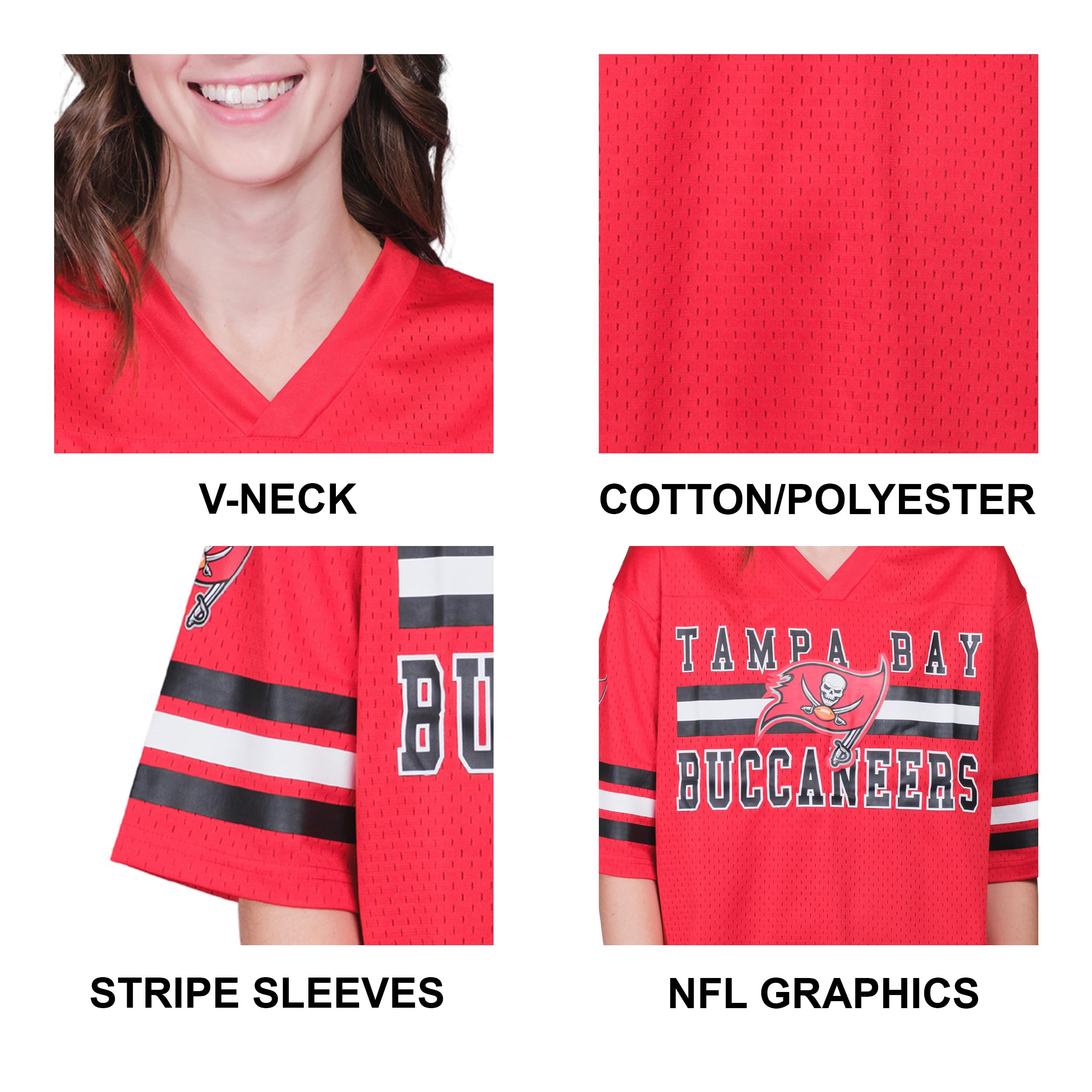 Ultra Game Women's NFL Official Soft Mesh Vintage Gameday Shirt - Image 3