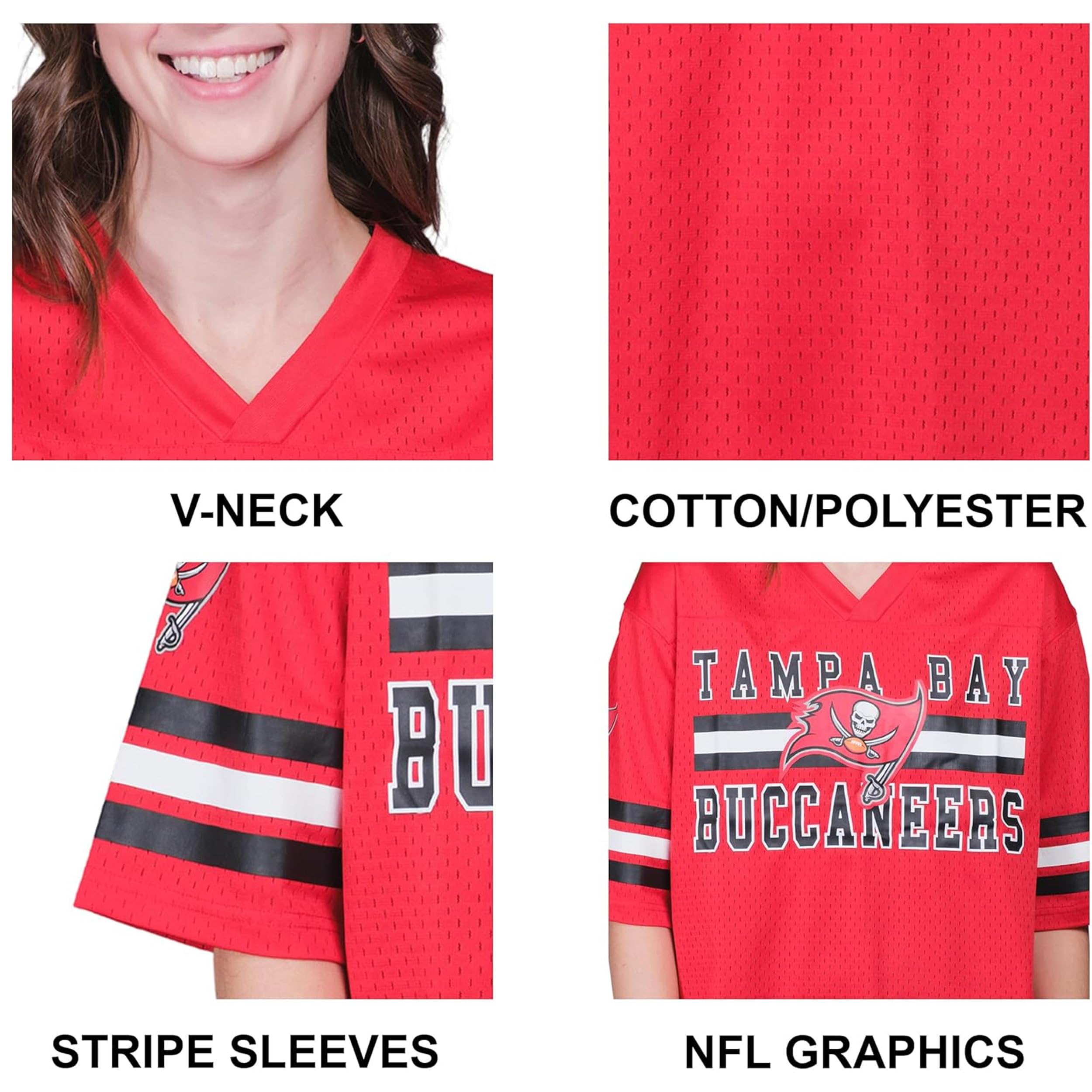 Ultra Game Women's NFL Official Soft Mesh Vintage Gameday Shirt - Image 5