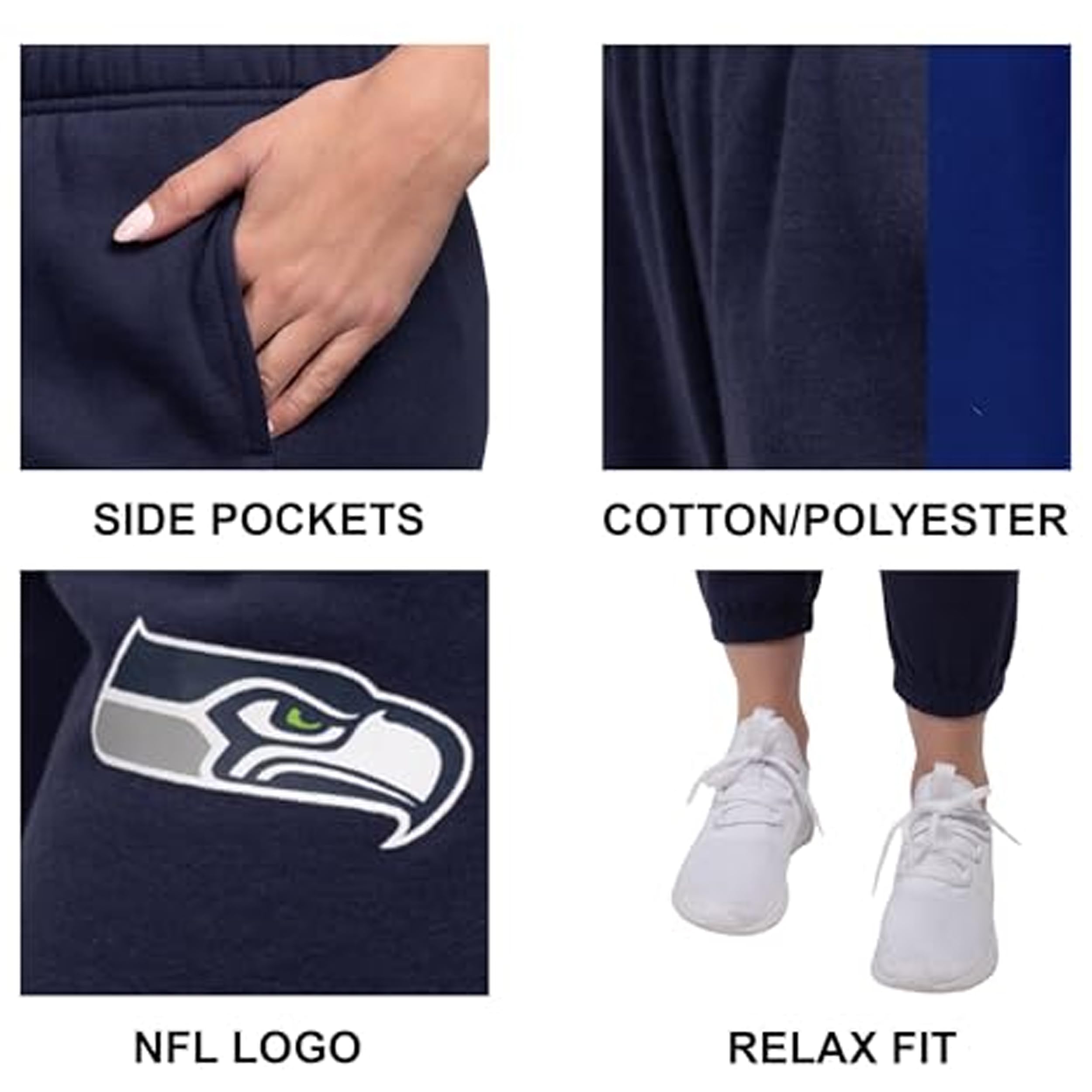 Ultra Game Women's NFL Official Super Soft Sweatpants Joggers Lounge Pants Pajamas - Image 5