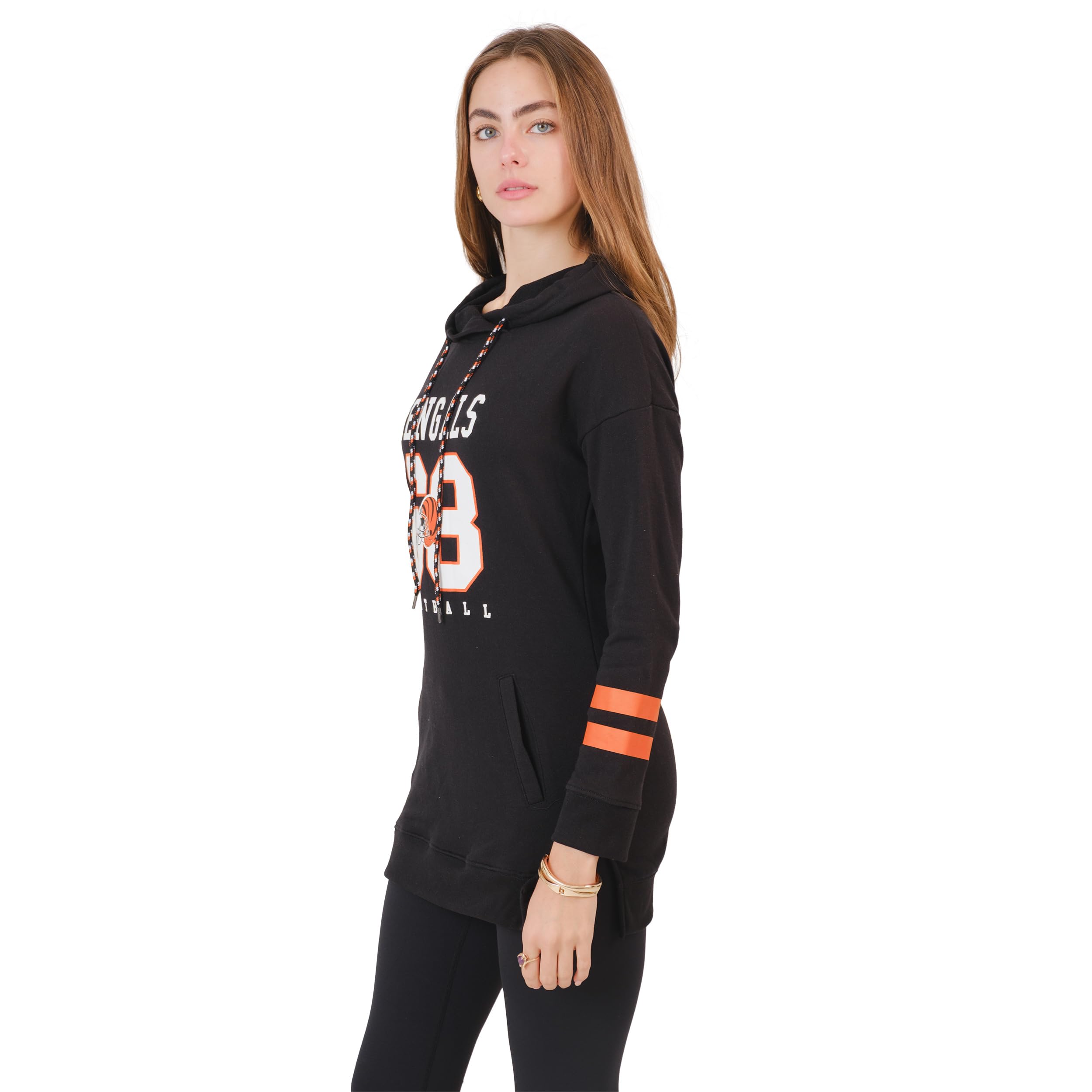 Ultra Game Women's NFL Official Supremely Soft Tunic Sweatshirt Hoodie - Image 3