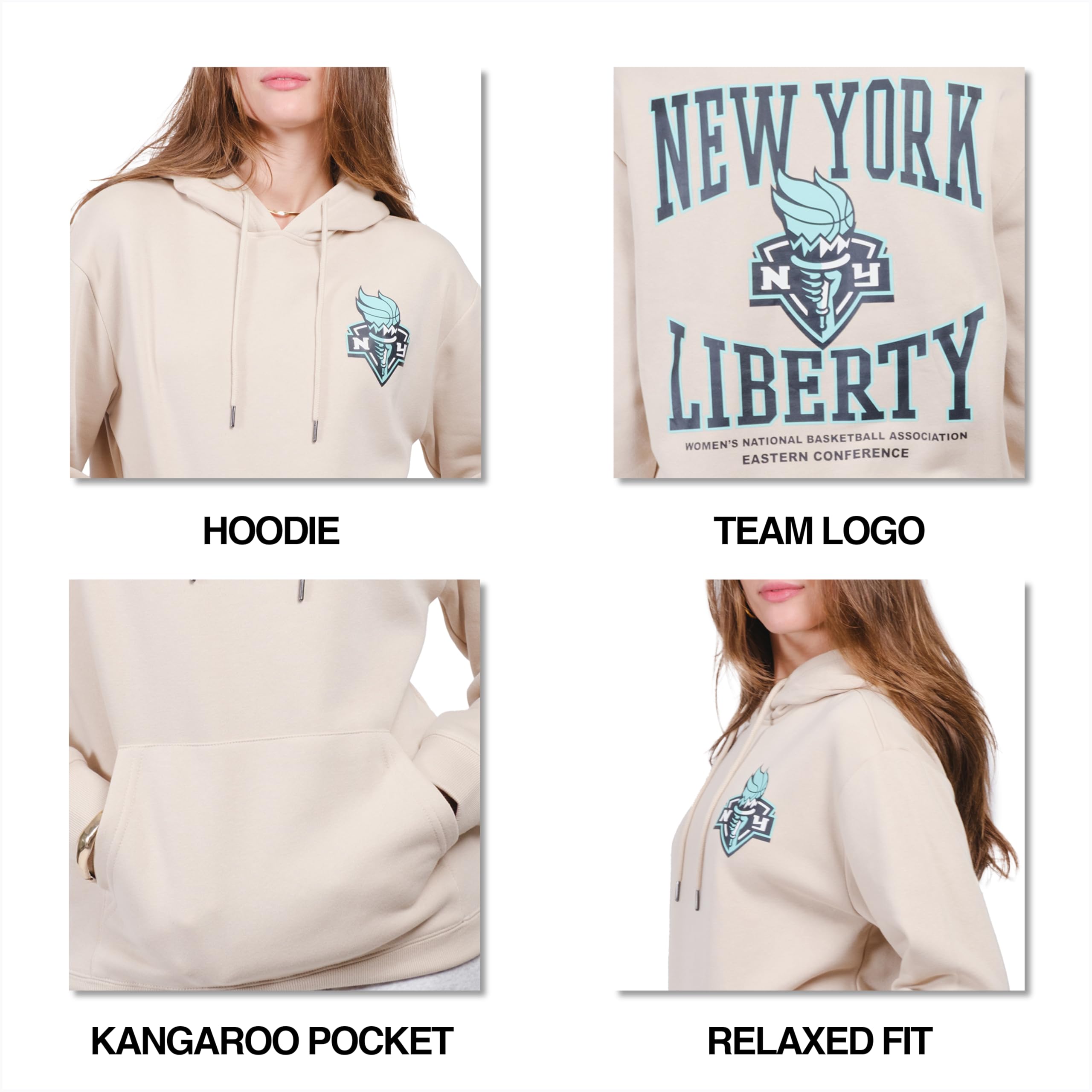 Ultra Game Women's WNBA Official Super Soft Fashion Hoodie Sweatshirt - Image 4
