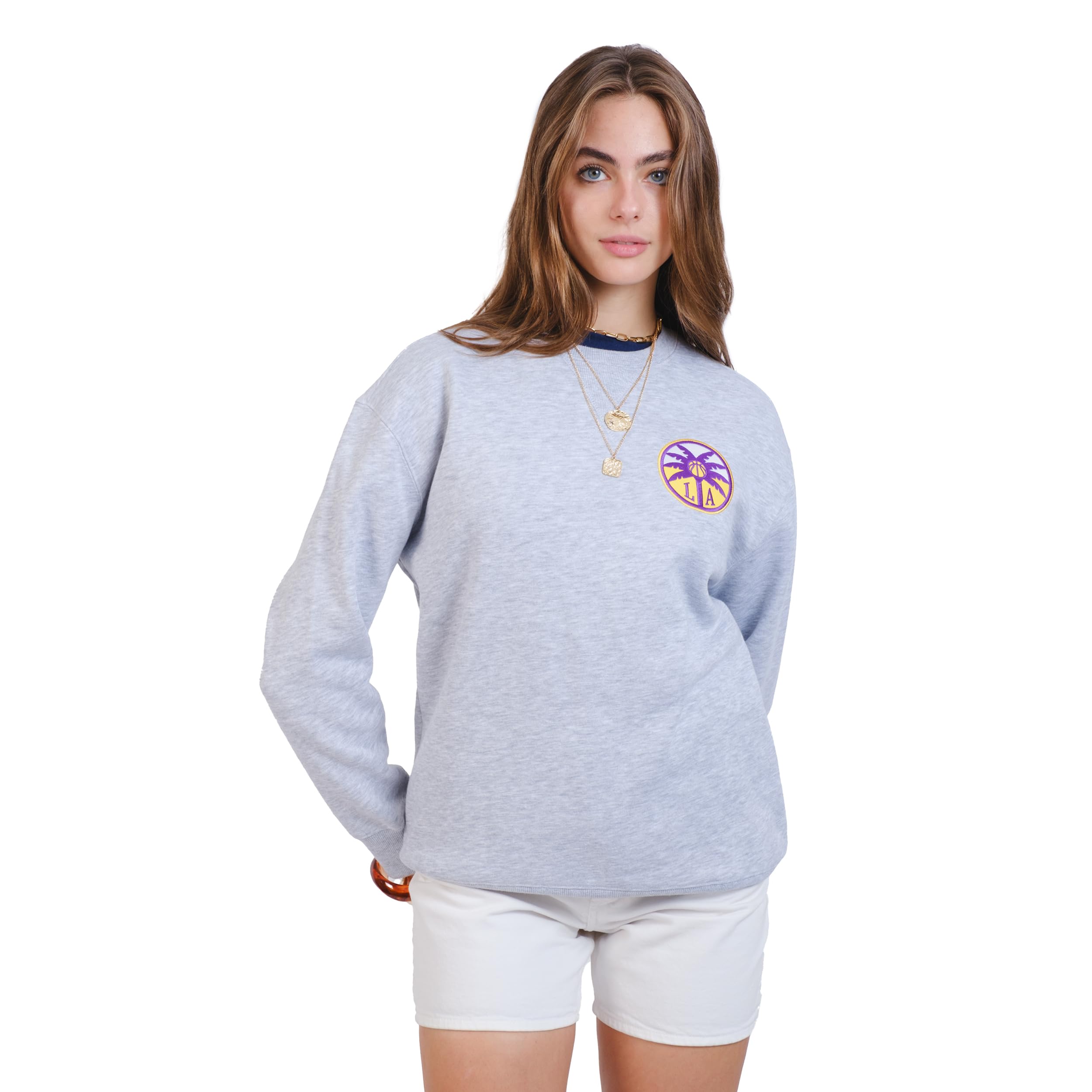 Ultra Game Women's WNBA Official Velvet Plush Crew Sweatshirt