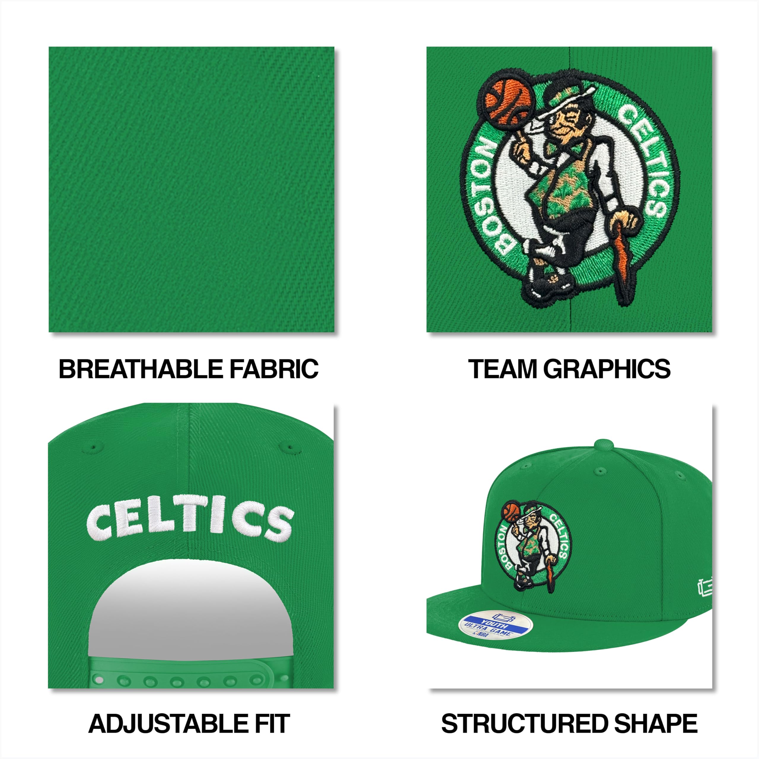 Ultra Game Youth NBA Official 8-20 Twill Snap Back Ultimate Baseball Cap Hat - Image 4