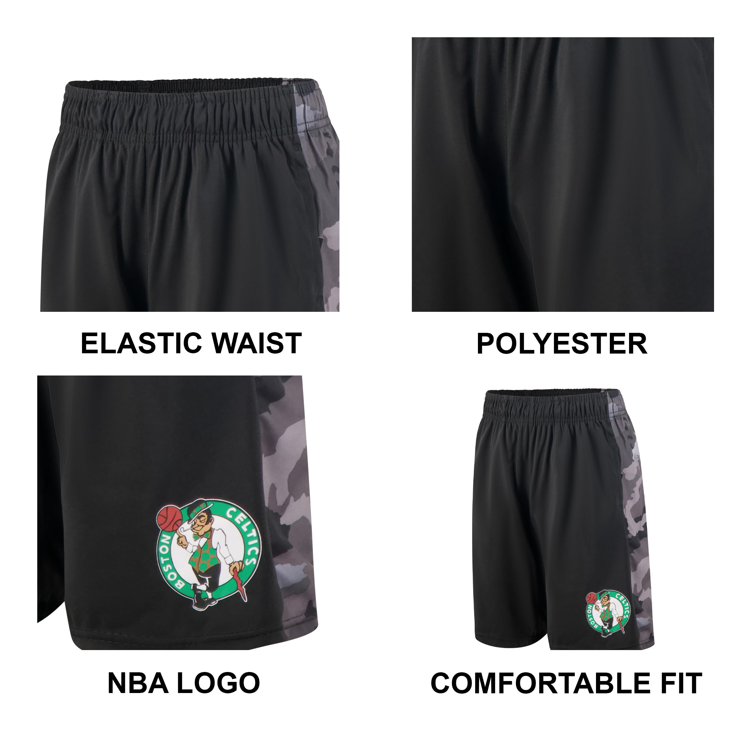 Ultra Game Youth NBA Official Active Knit Slam Basketball Training Shorts with Breathable Satin Mesh Panels - Image 4