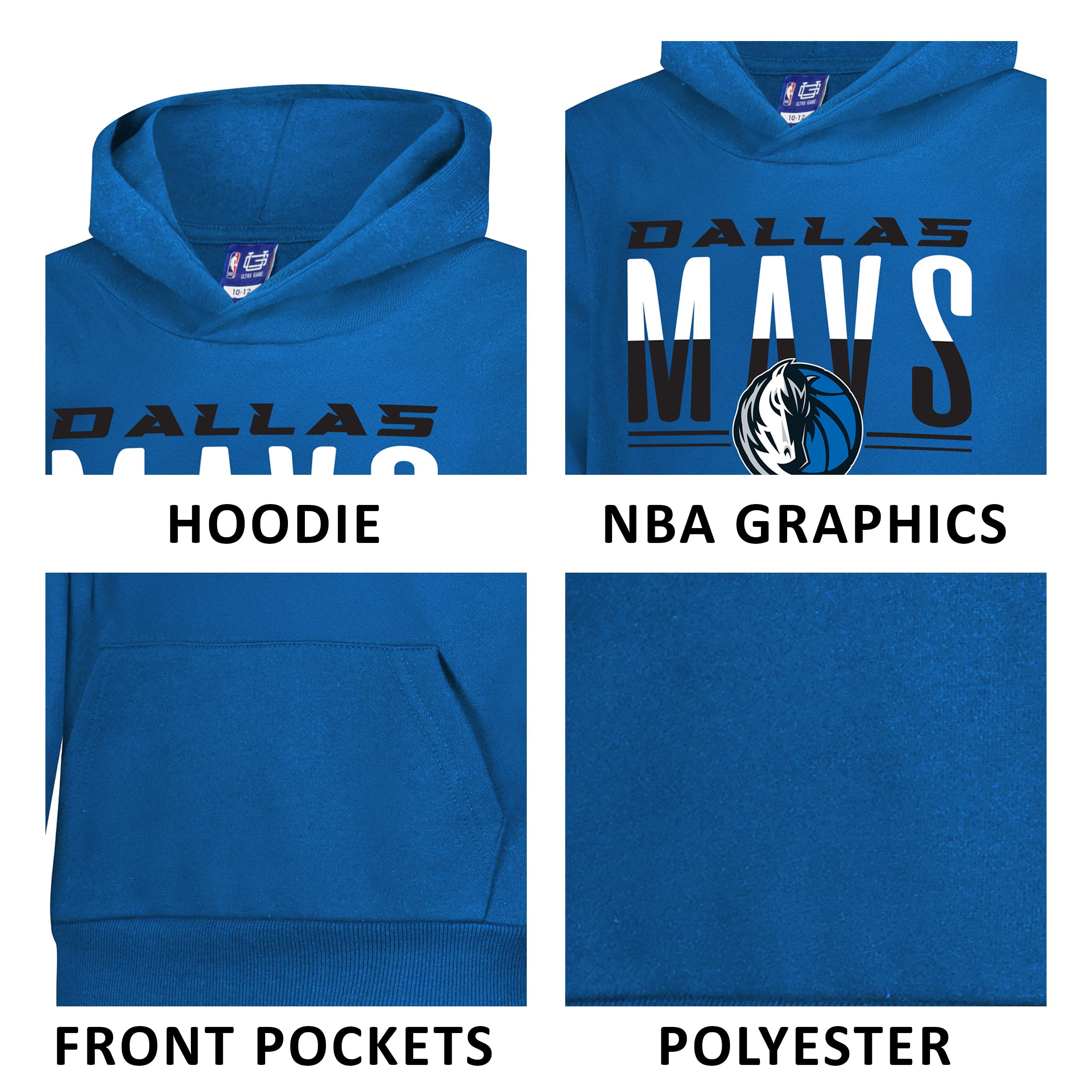 Ultra Game Youth NBA Official Standard Super Soft MVP Pullover Hoodie Sweatshirt - Image 4