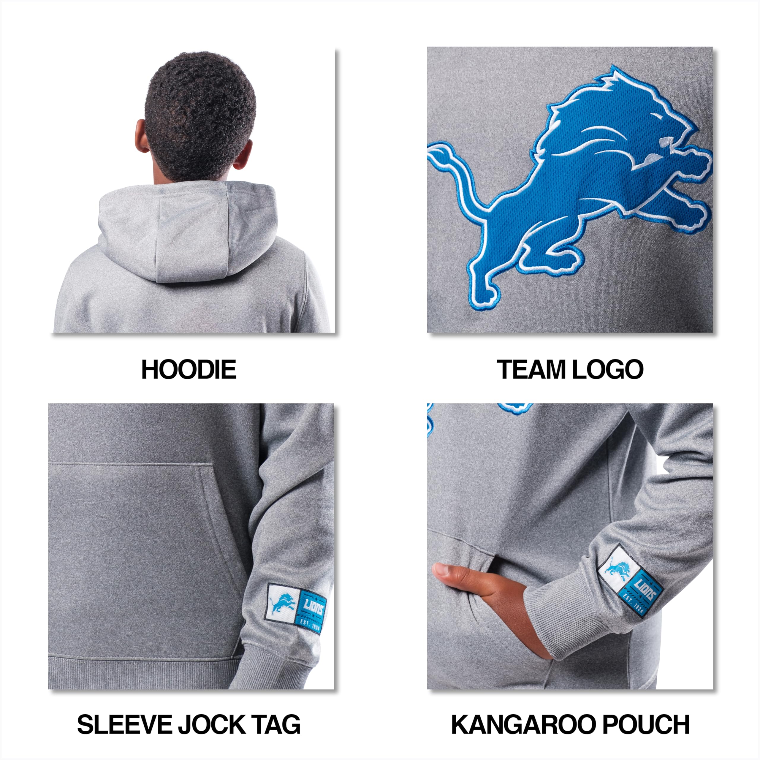Ultra Game Youth NFL Official Super Soft Premium Hoodie Sweatshirt - Image 5