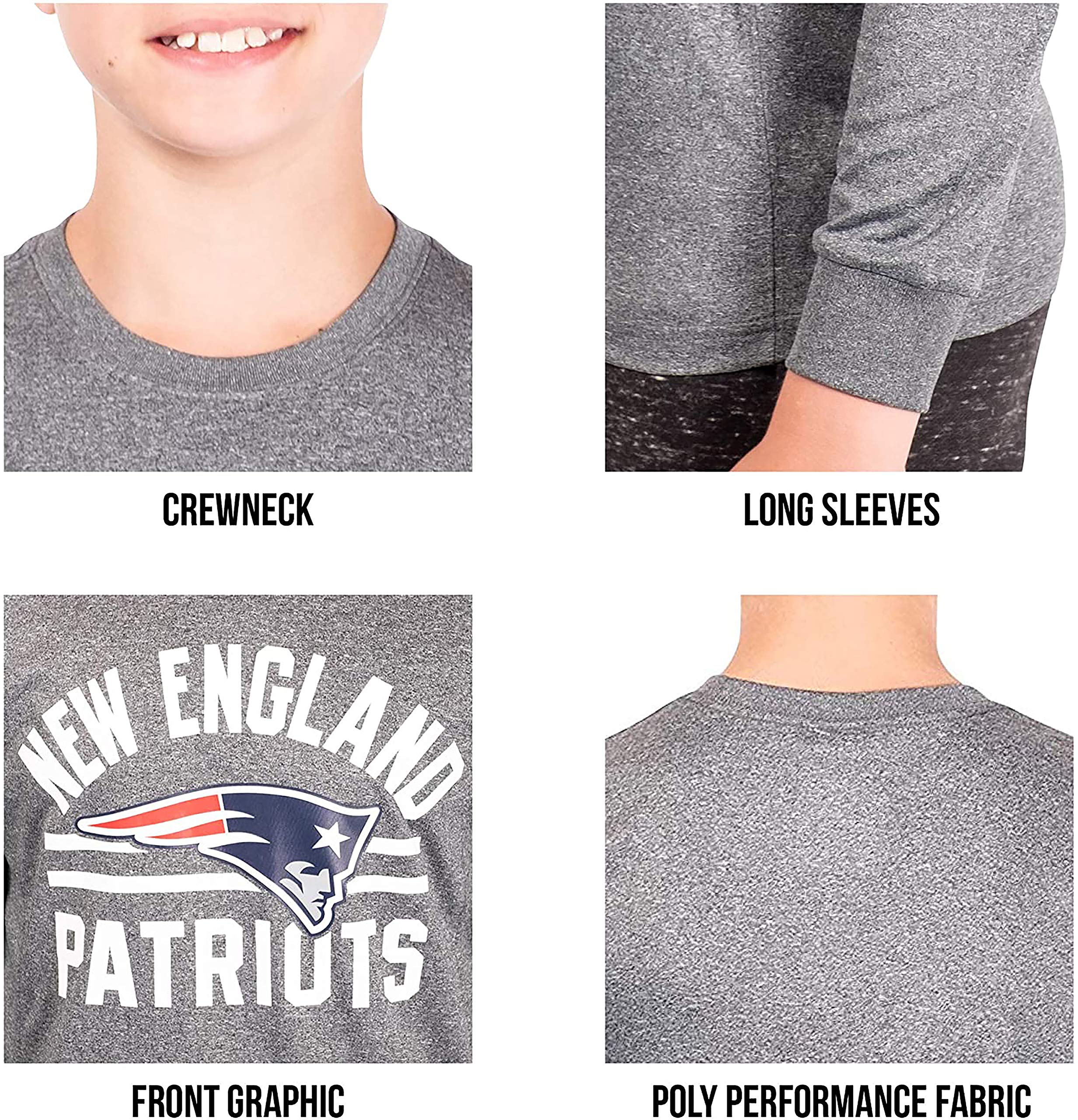 Ultra Game Youth NFL Official Super Soft Supreme Long Sleeve T-Shirt - Image 5