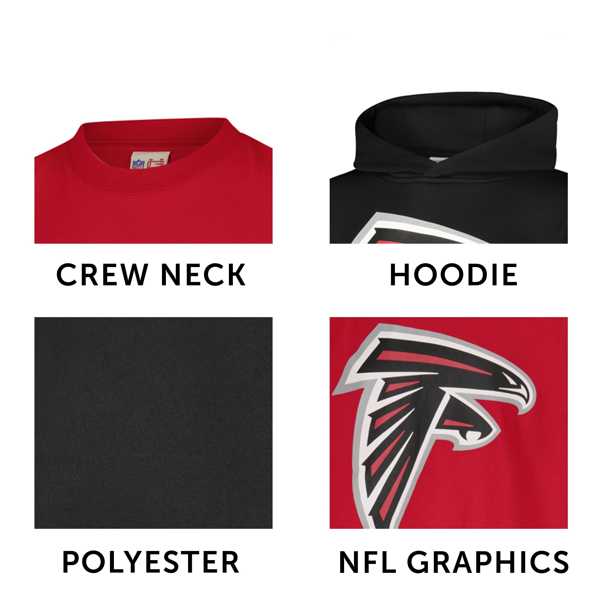 Ultra Game Youth NFL Official Super Soft T-Shirt & Hoodie Sweatshirt Set (Sizes 8 to 18-20) - Image 5