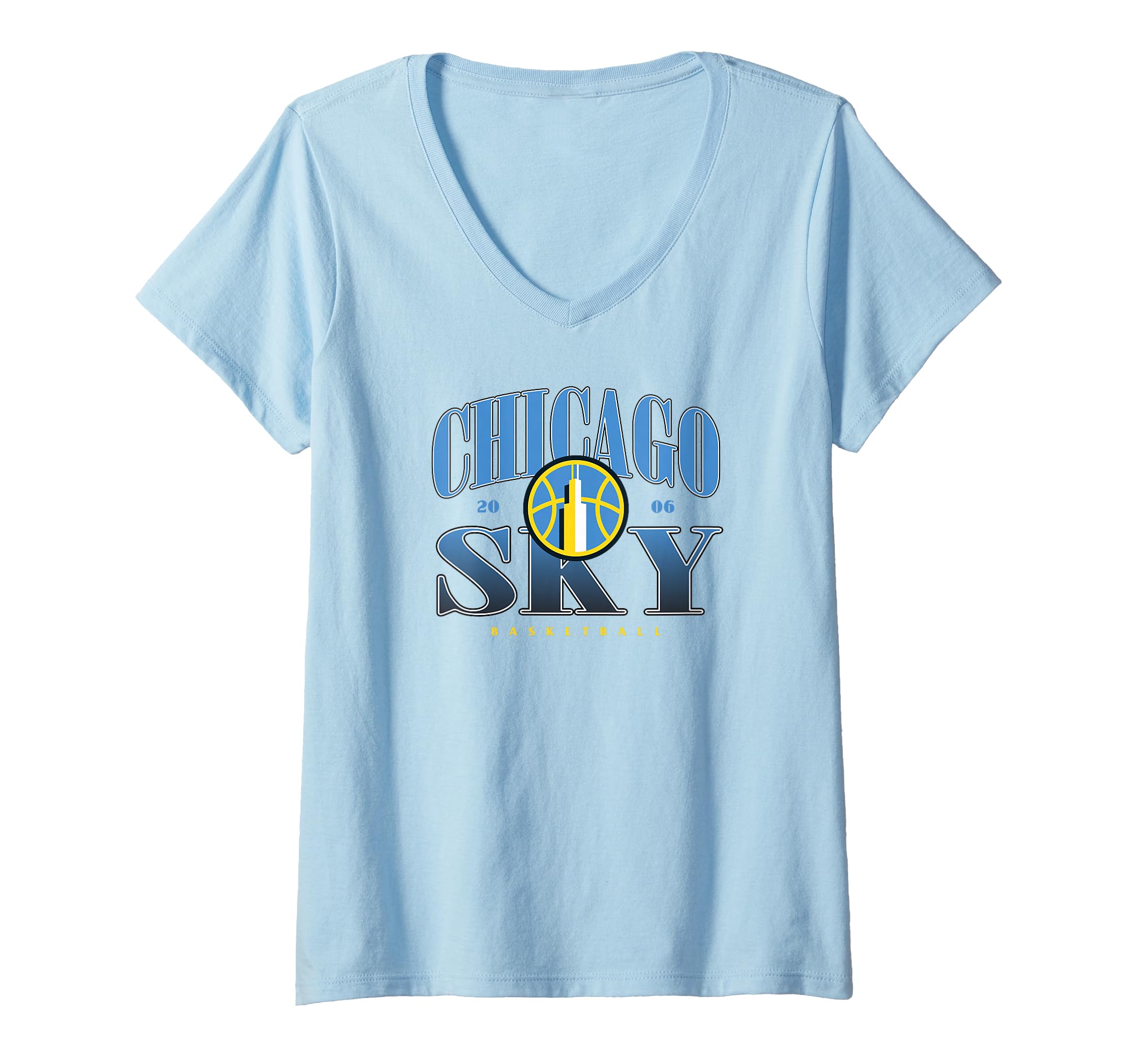 Womens WNBA Chicago Sky Courtside V-Neck T-Shirt