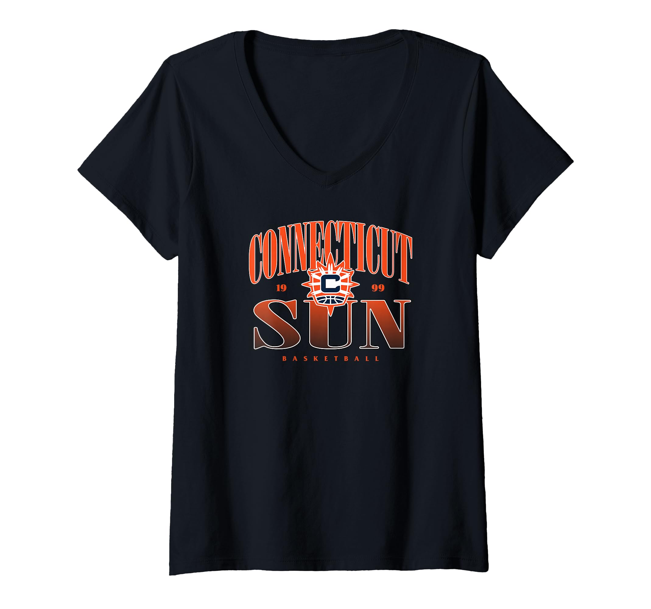 Womens WNBA Connecticut Sun Courtside V-Neck T-Shirt